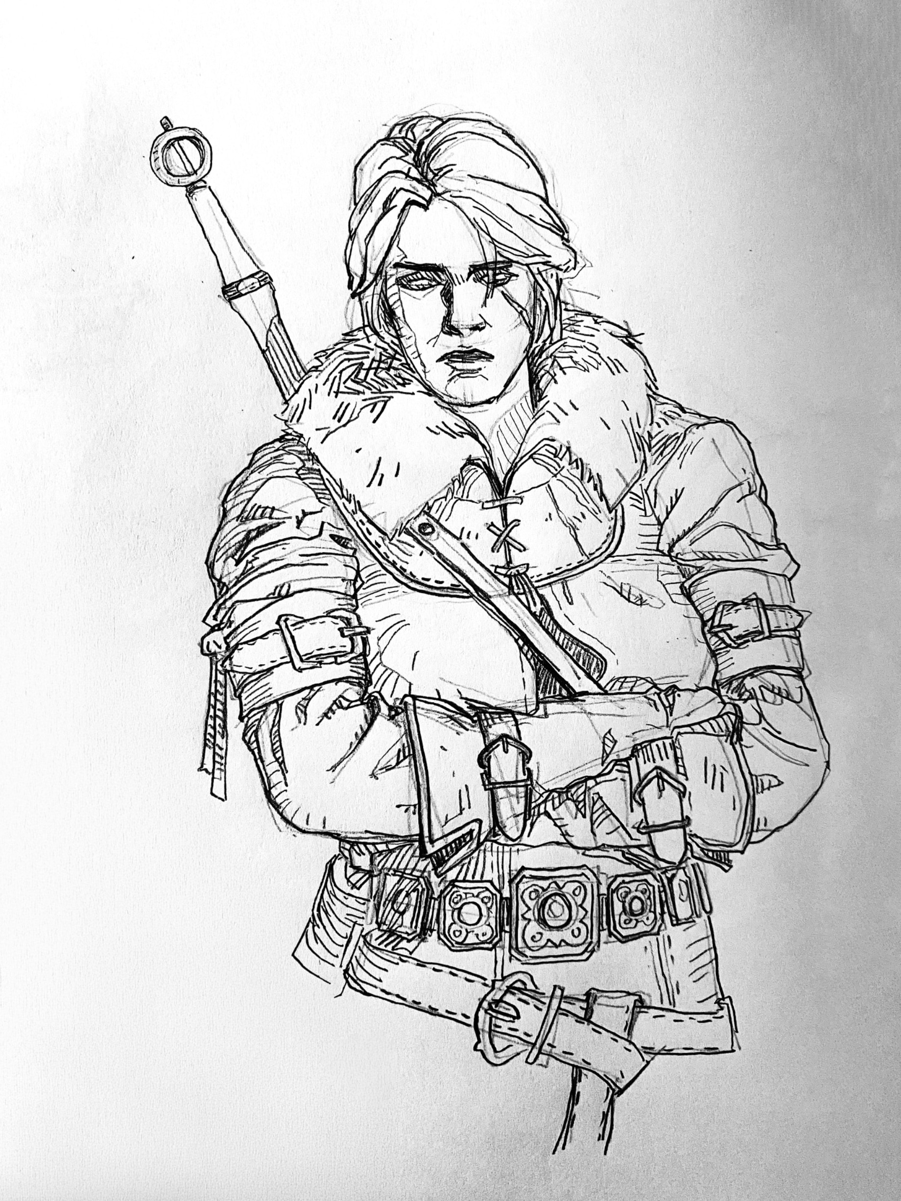 Ciri et le pot de colle par Bastien CH