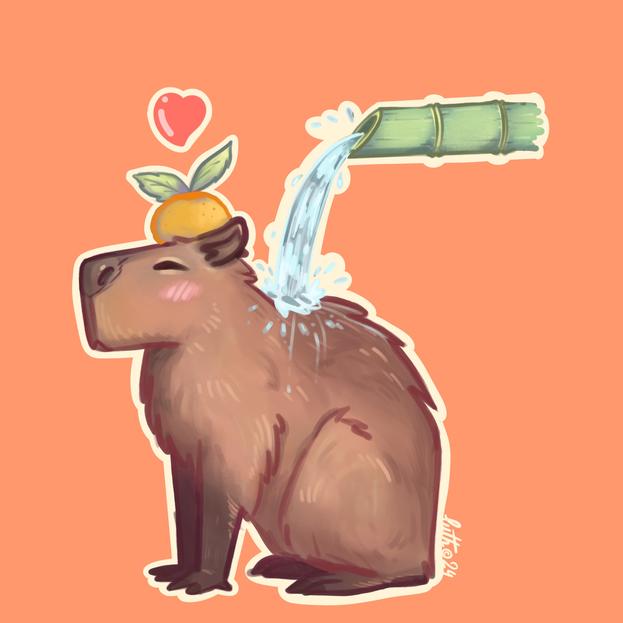 Capybara chilling par Luth_Ostinato