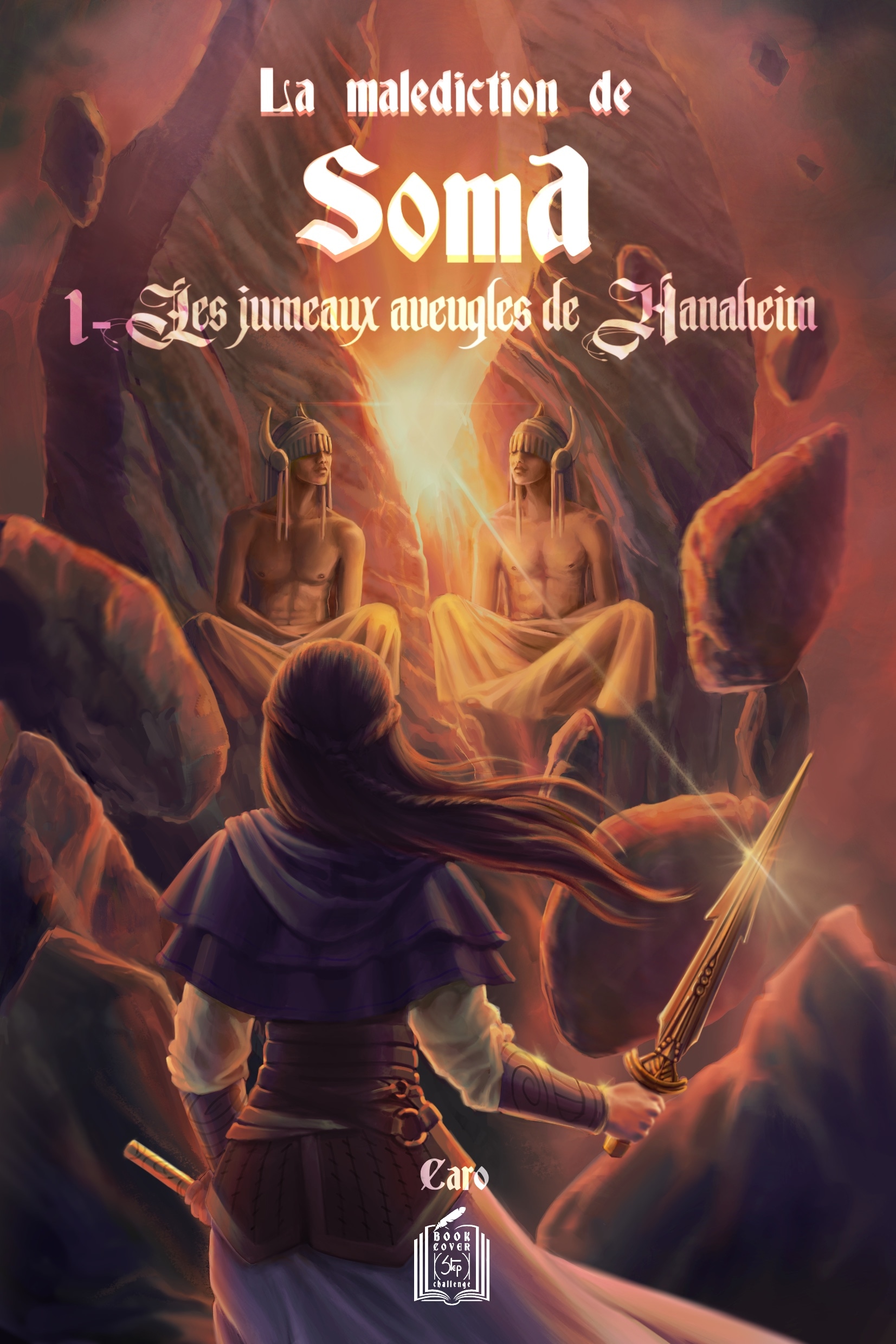 Book Cover Step Challenge " Les jumeaux aveugles de Hanaheim" par Caro