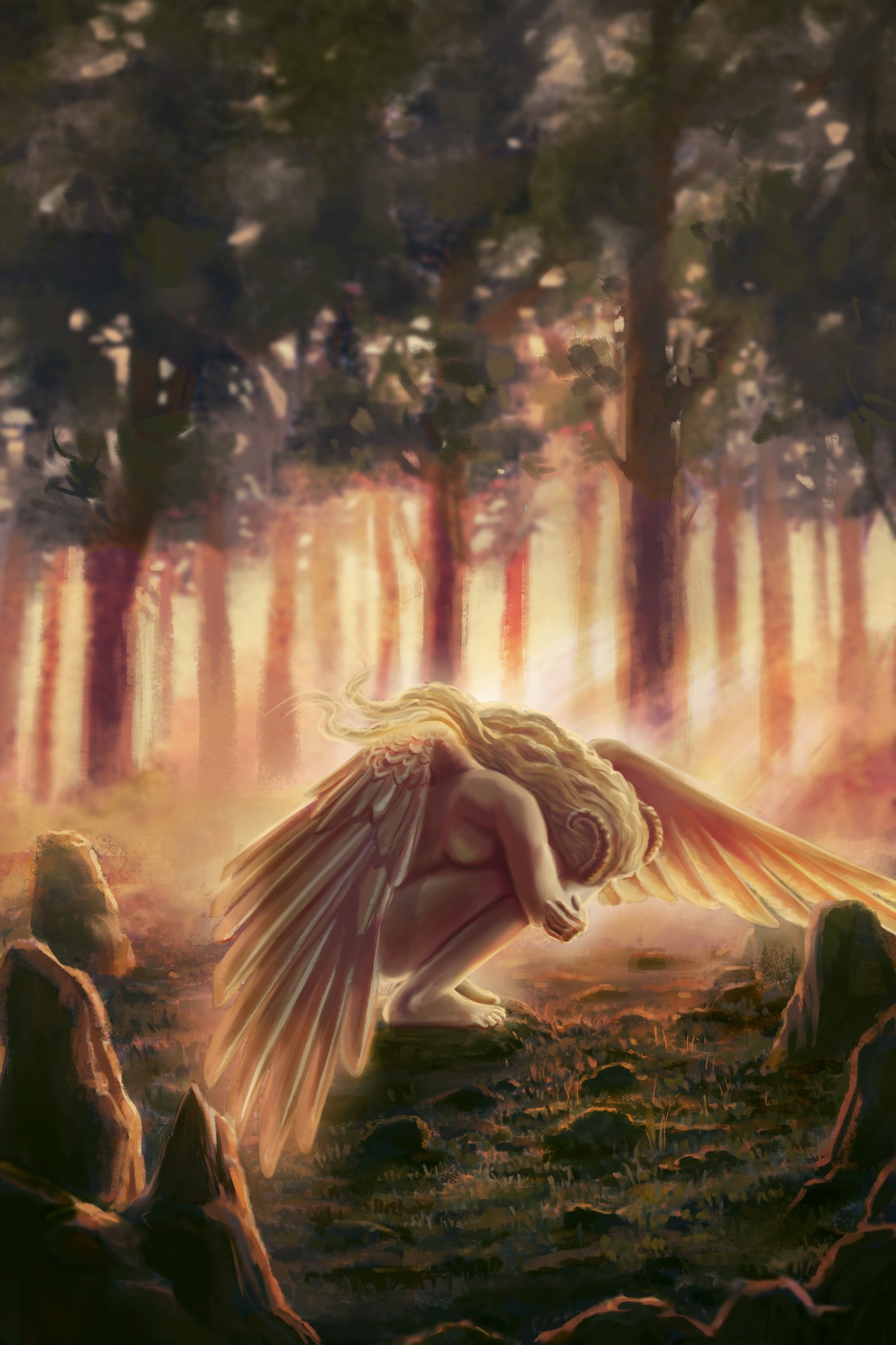 Book Cover Step Challenge "La fille de l'Oiseau Cornu" par Caro