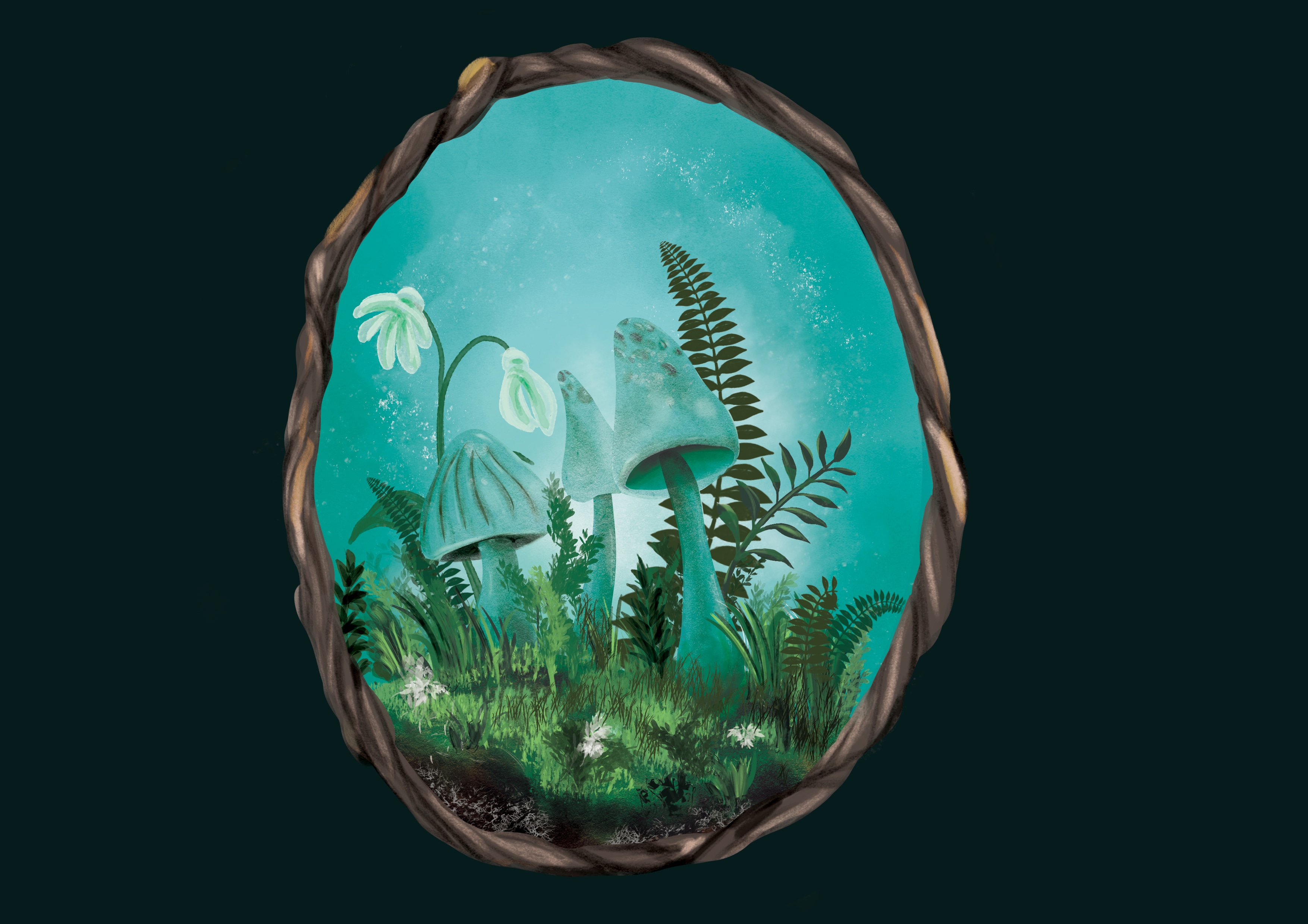 parterre de champignons par isobutanol