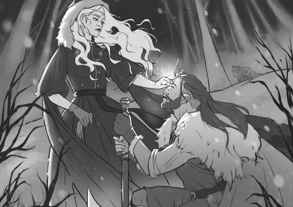 Aerin et Lorcàn par Andrea Alexane