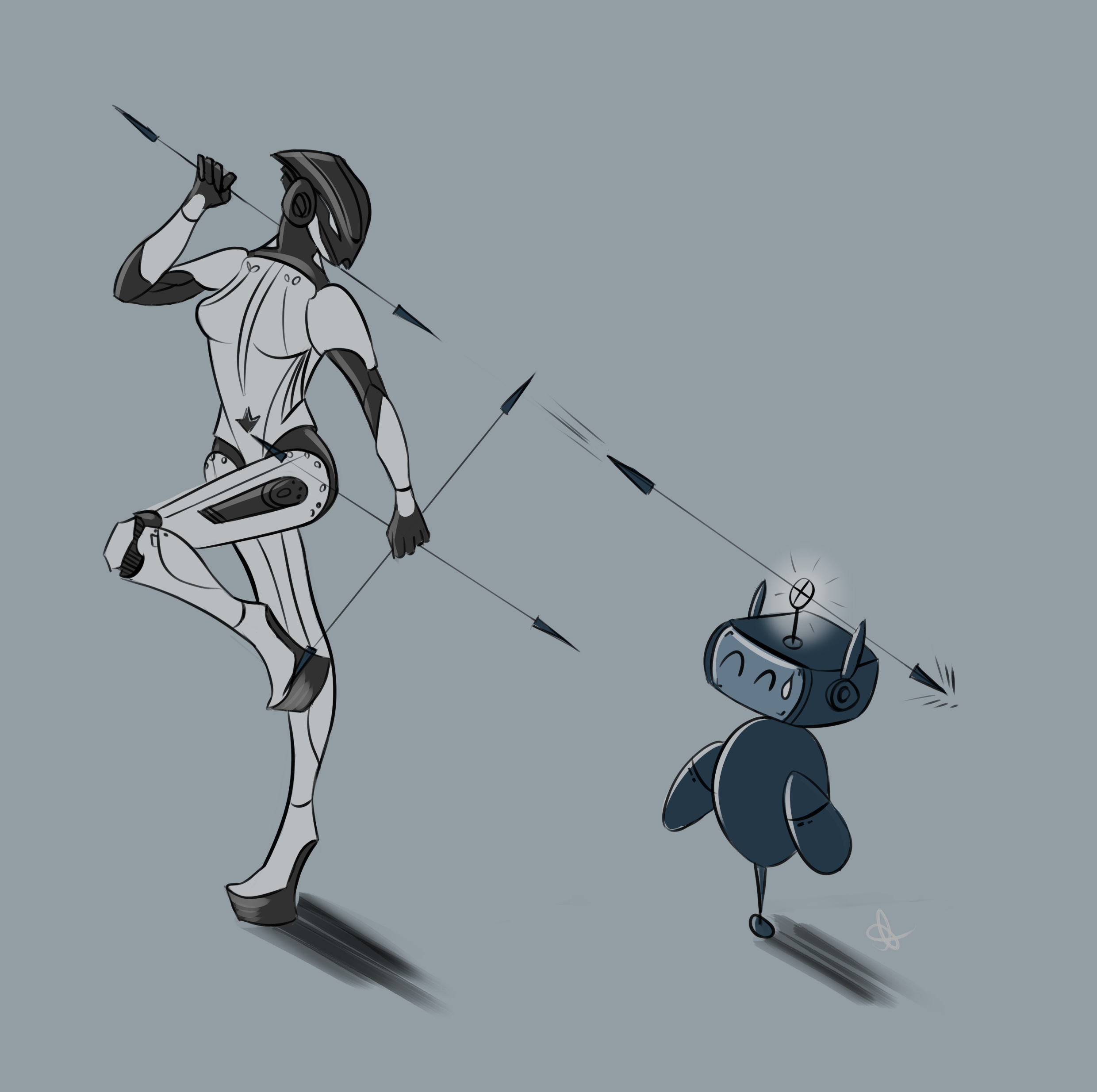 Defis fevrier-character design-mots clefs Athlete/sci fi/sport inconnu par lynaldine