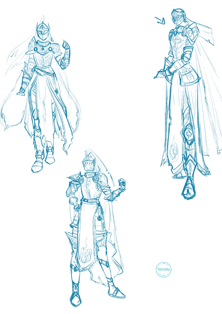 Fantasy woman knight charadesign par nogarra