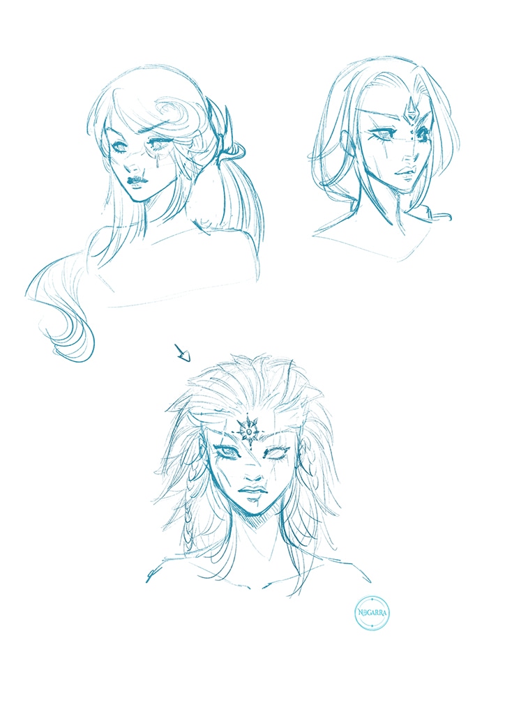 Fantasy woman knight charadesign par nogarra