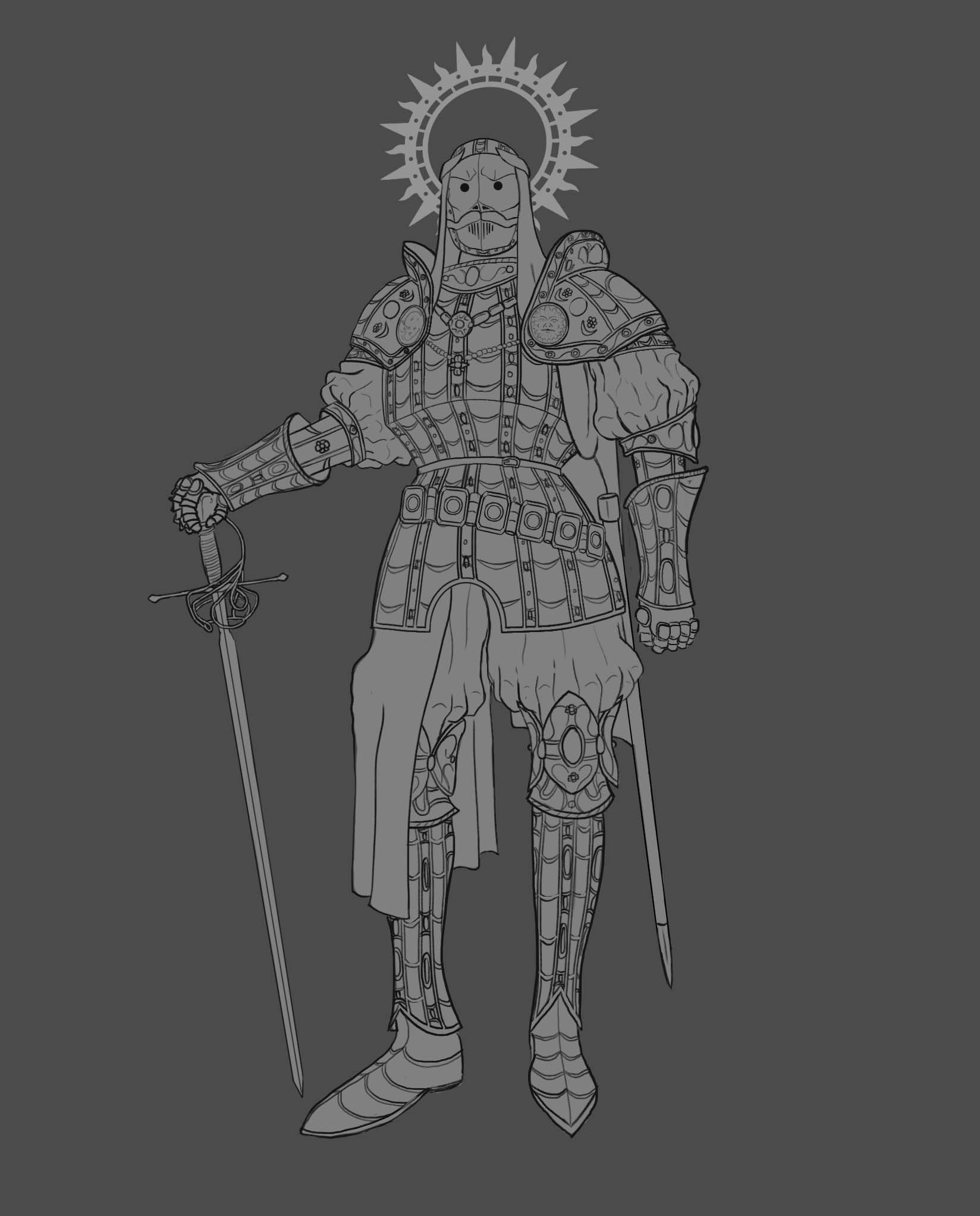 Chevalier du soleil nocturne par AlexSuperDark