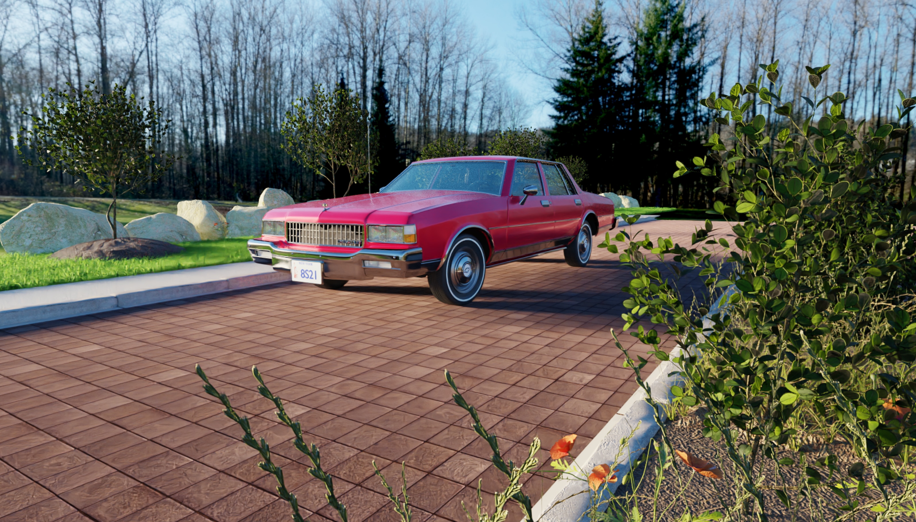 Modélisation 3D - Décor extérieur + voiture par zeb7316