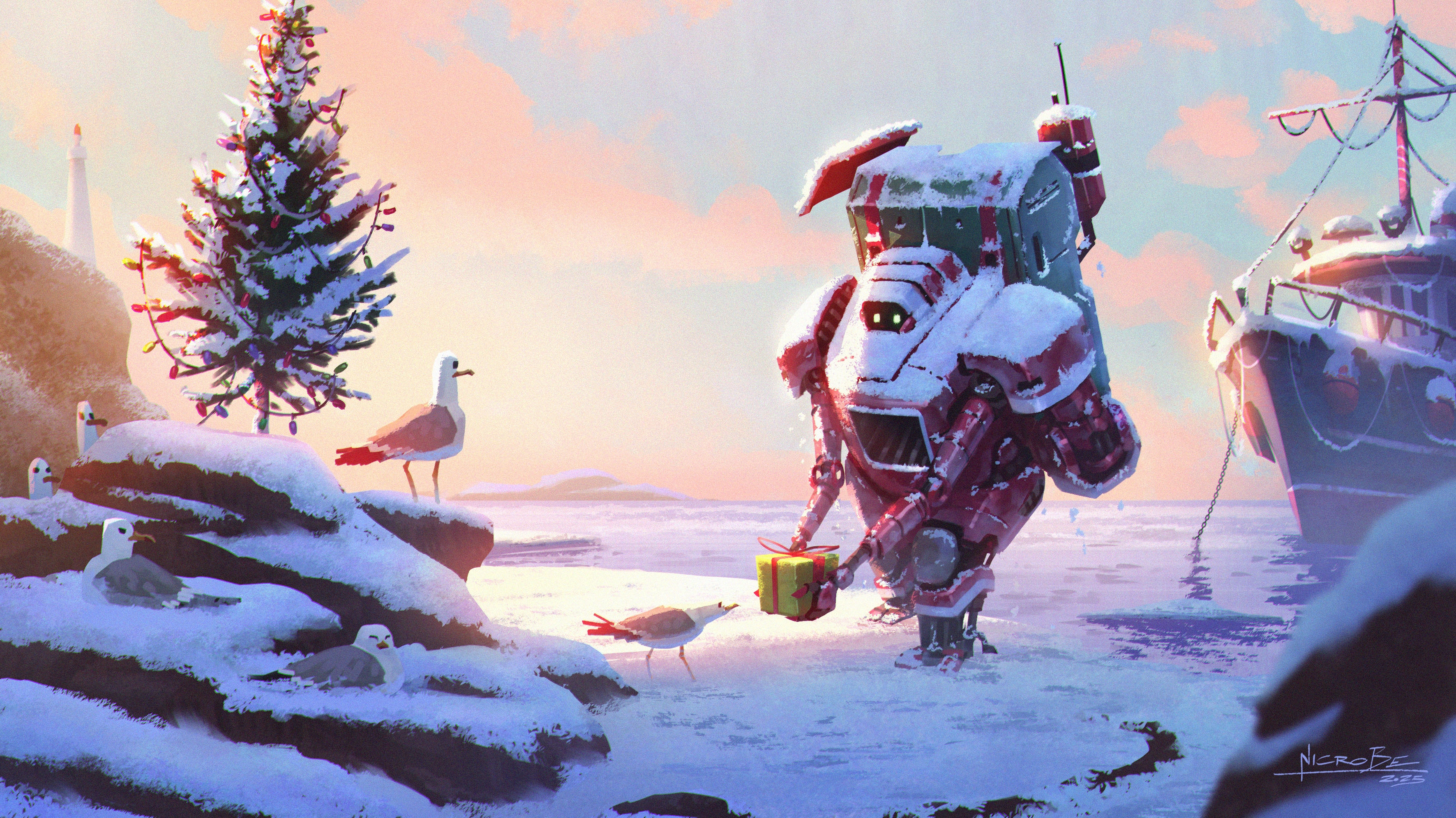 Livraison spécial un matin de Noël par Nicrobe