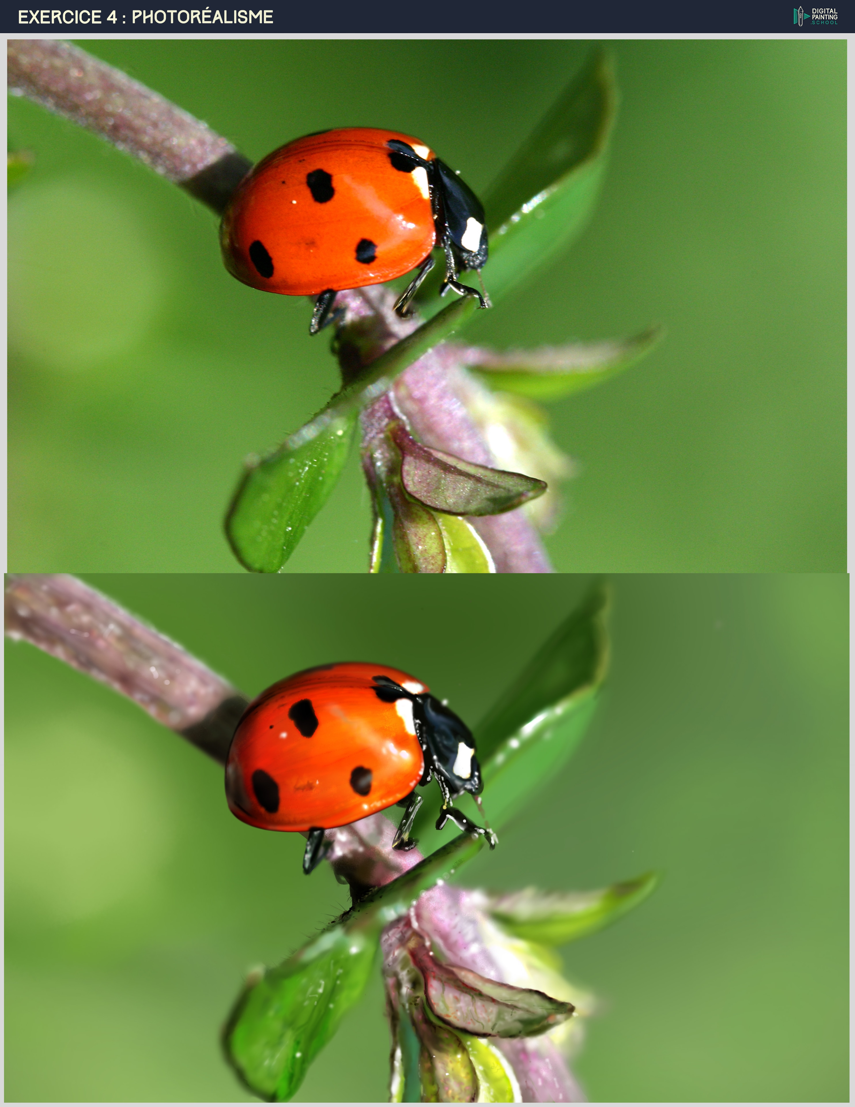 Photoréalisme Coccinelle par joss31