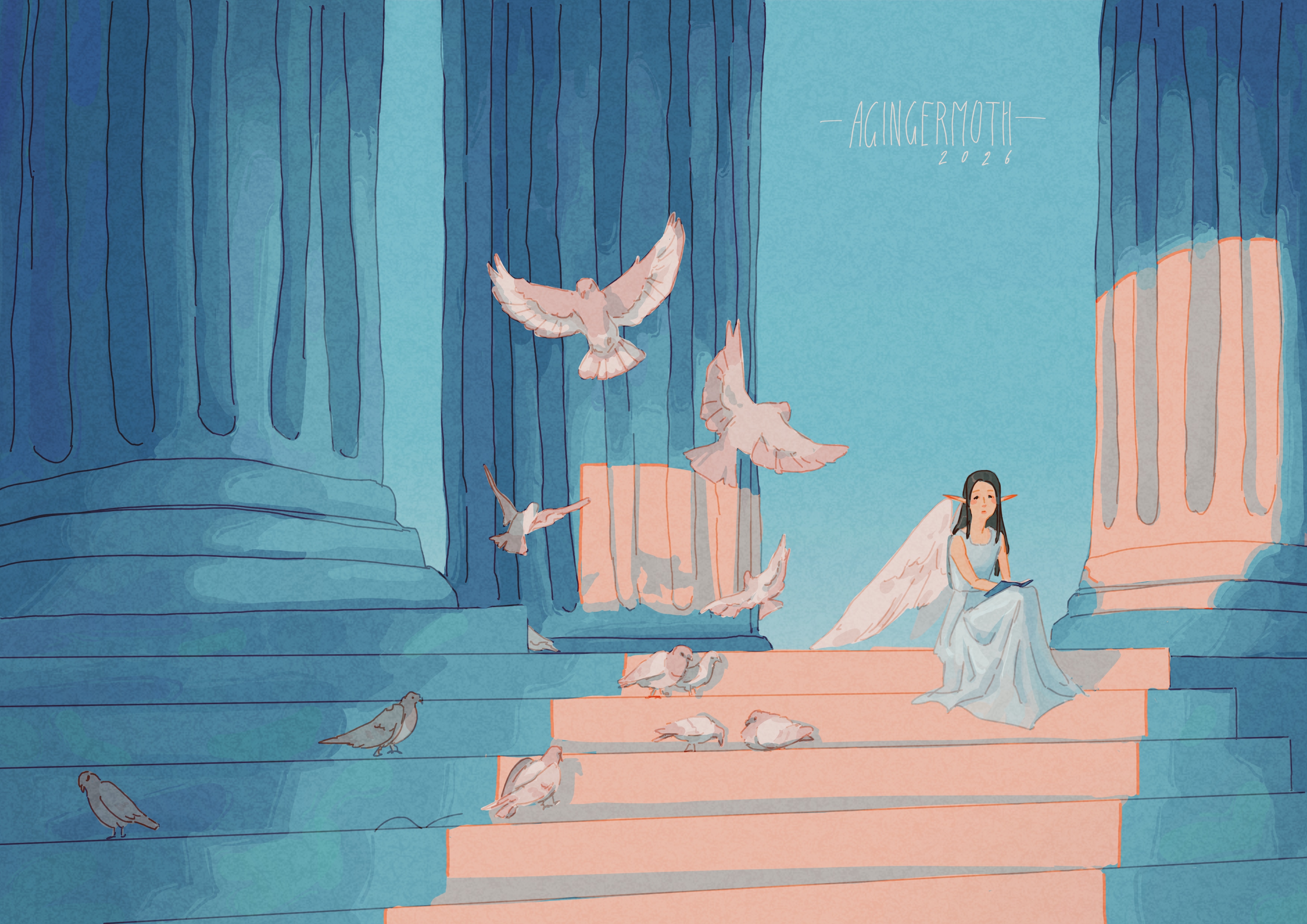 Colonnes bleues par agingermoth