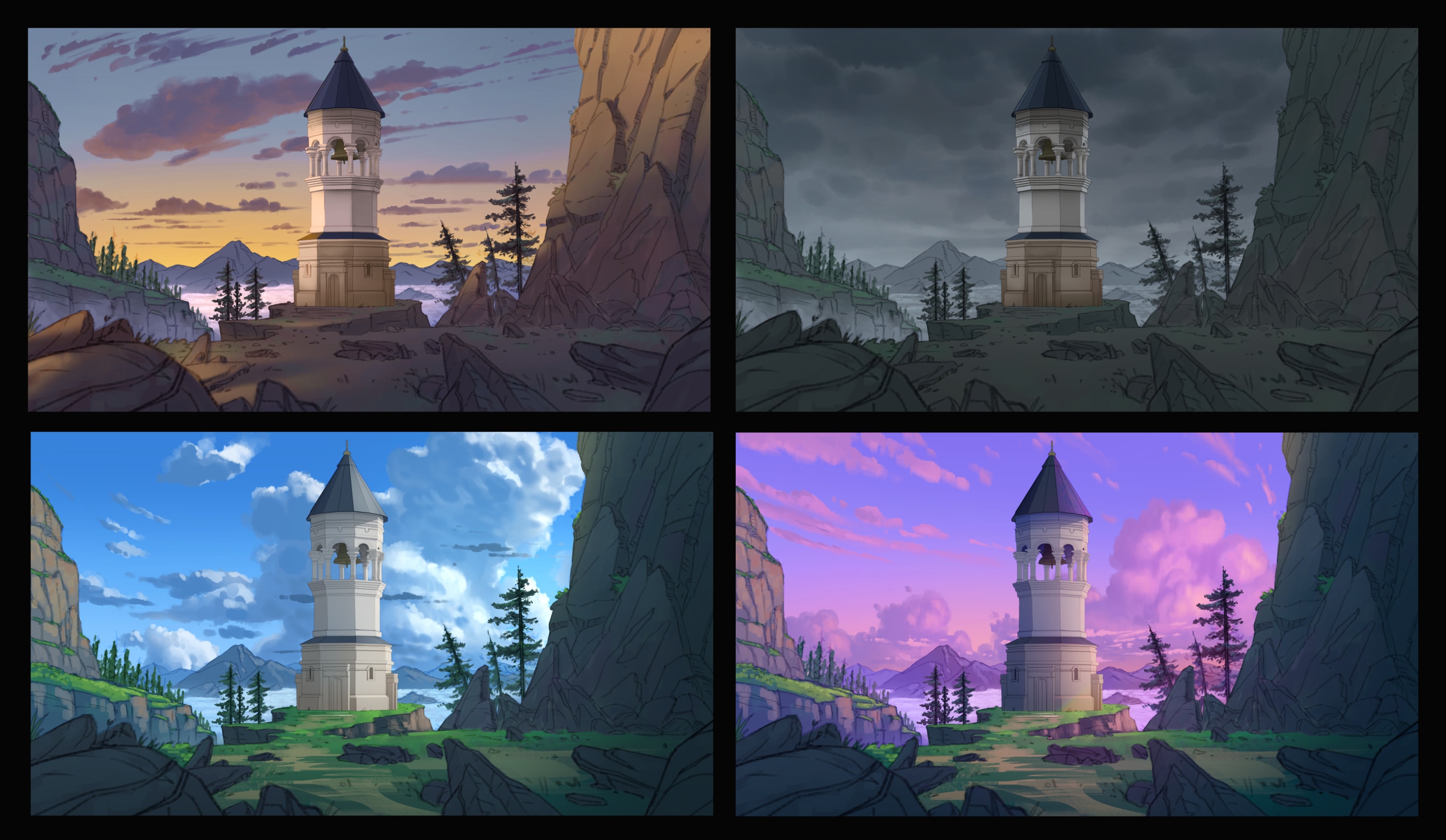 Bell Tower - Background Painting par adrienG