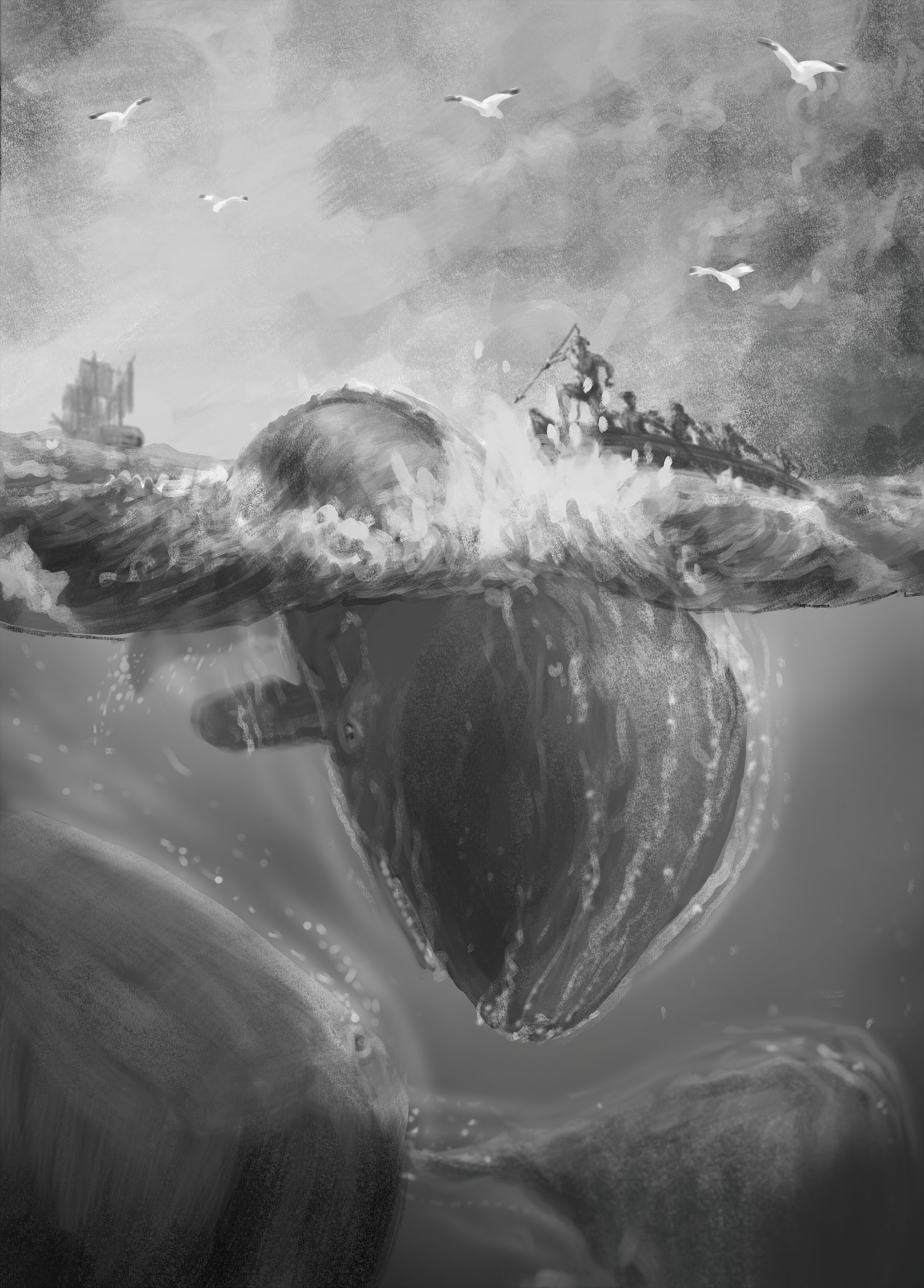 Idée de compo (Chapitre 9 - Ex 1)  : Chasse au cachalot par Eric
