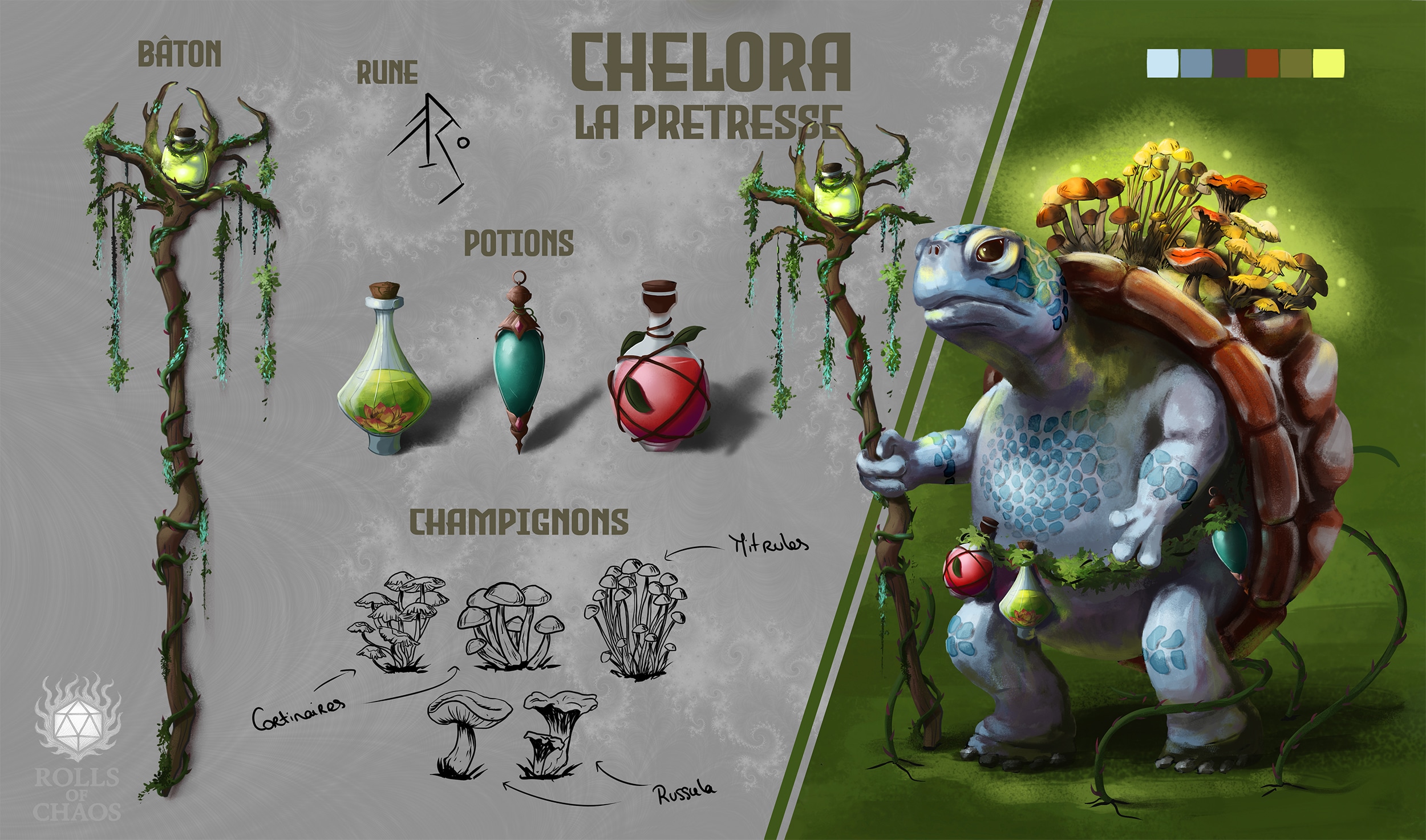 Rolls of Chaos - Concept Arts Héros par emicathe