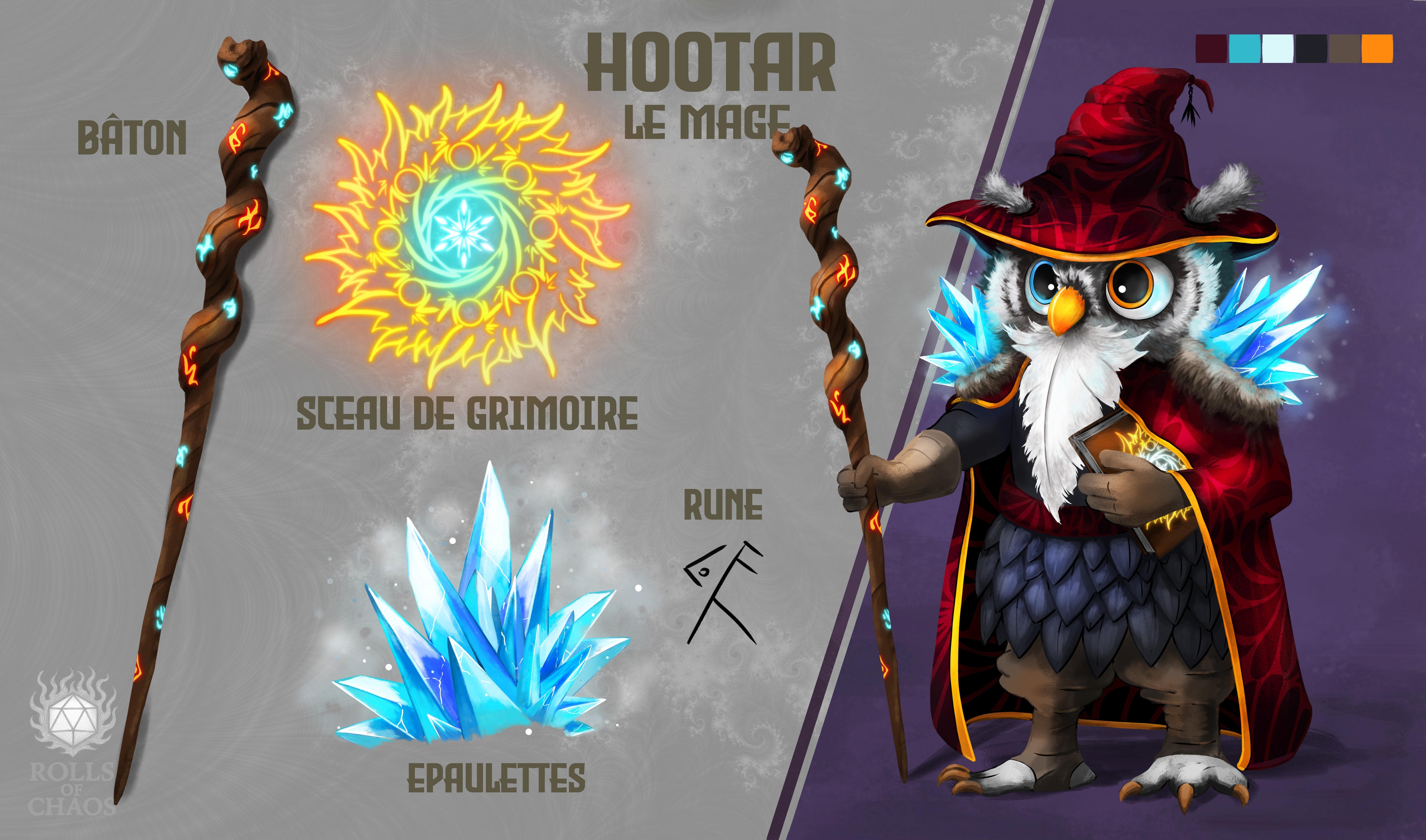Rolls of Chaos - Concept Arts Héros par emicathe