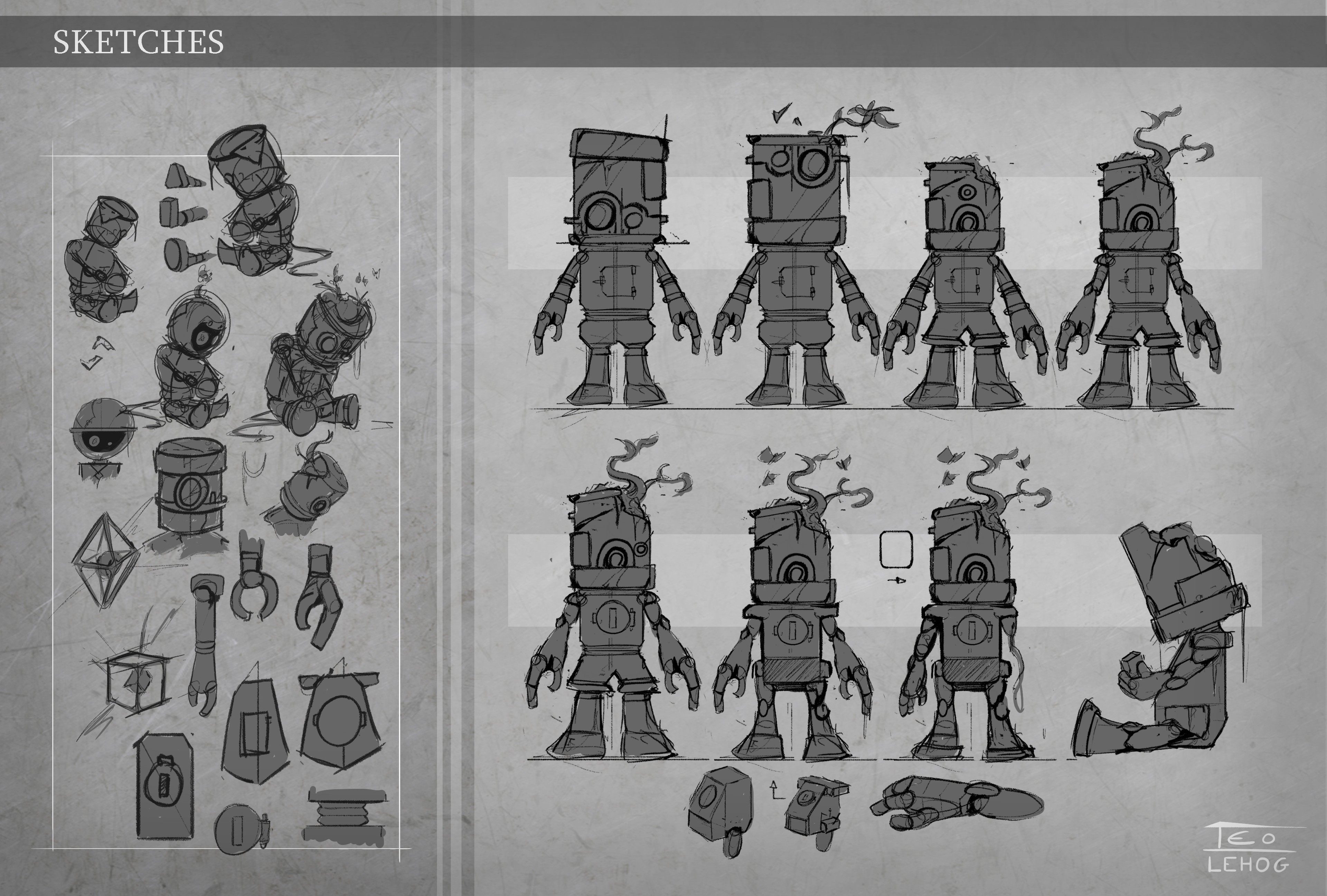 Robot Solitaire (character design cours Blender) par Teo Lehog