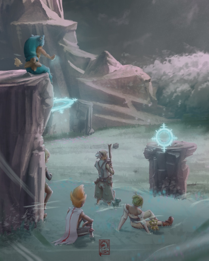 "Pre-battle" fan-art Wakfu par ALArts