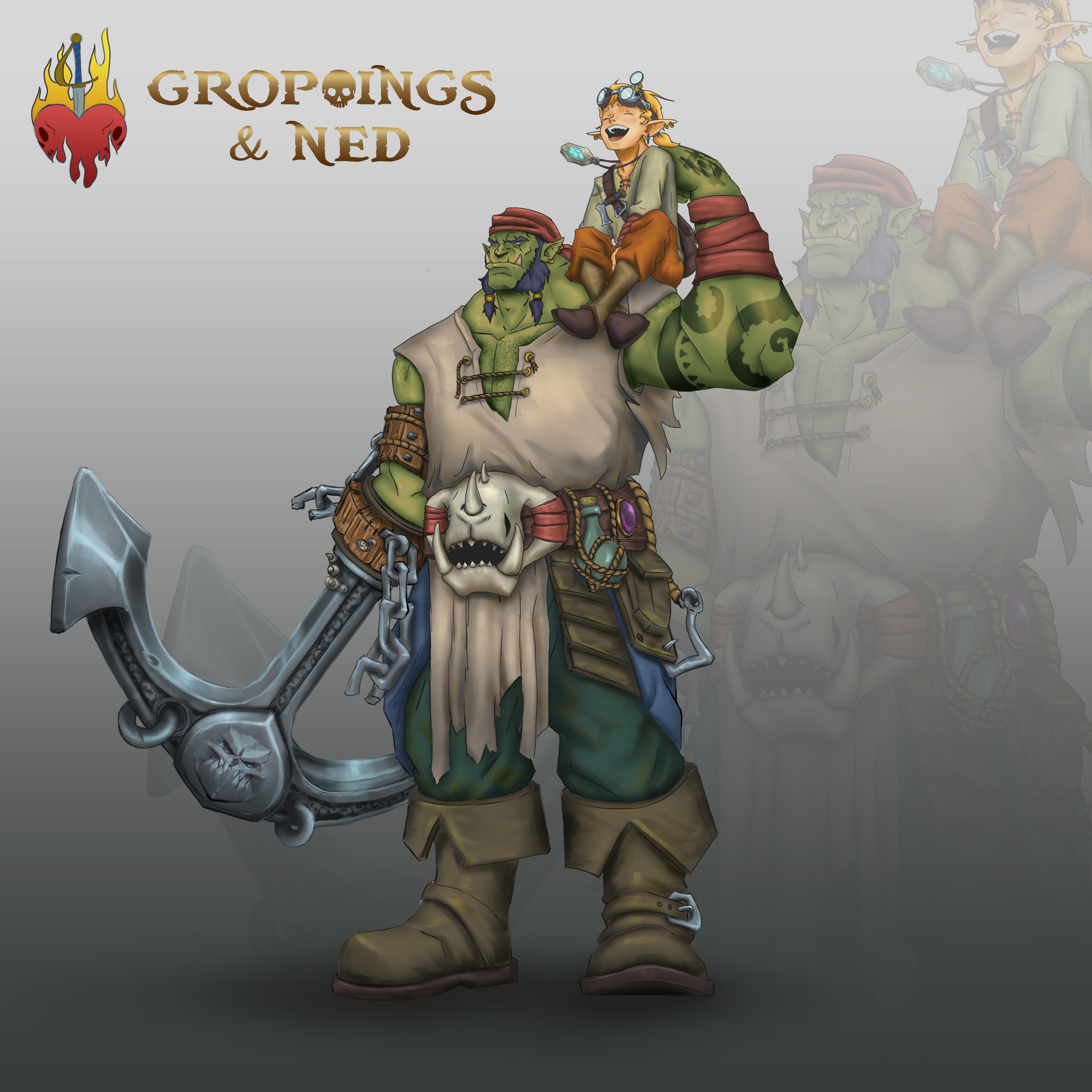 Les Coeurs Brûlants - Gropoings & Ned par Helgen