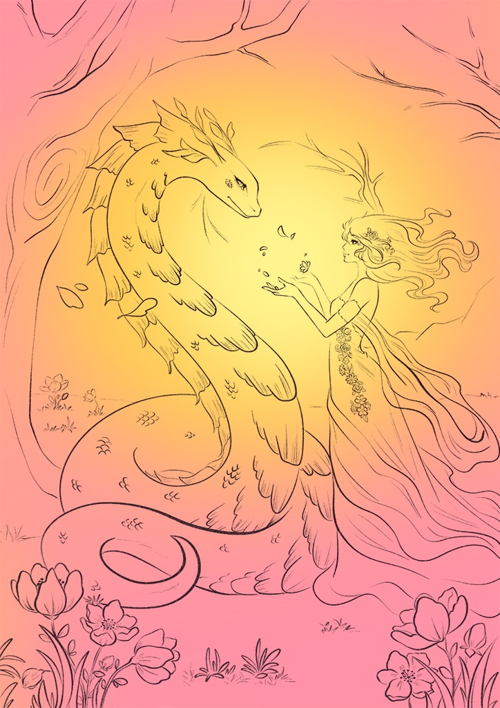 Illustration le renouveau du printemps par nogarra