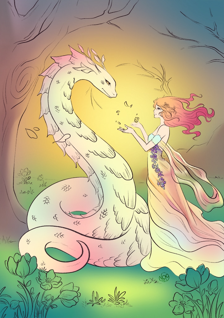 Illustration le renouveau du printemps par nogarra