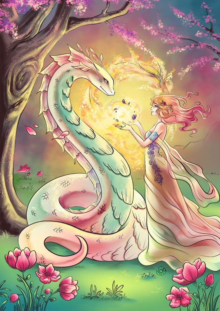 Illustration le renouveau du printemps par nogarra