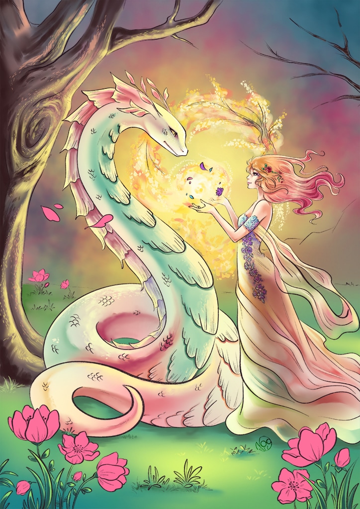 Illustration le renouveau du printemps par nogarra