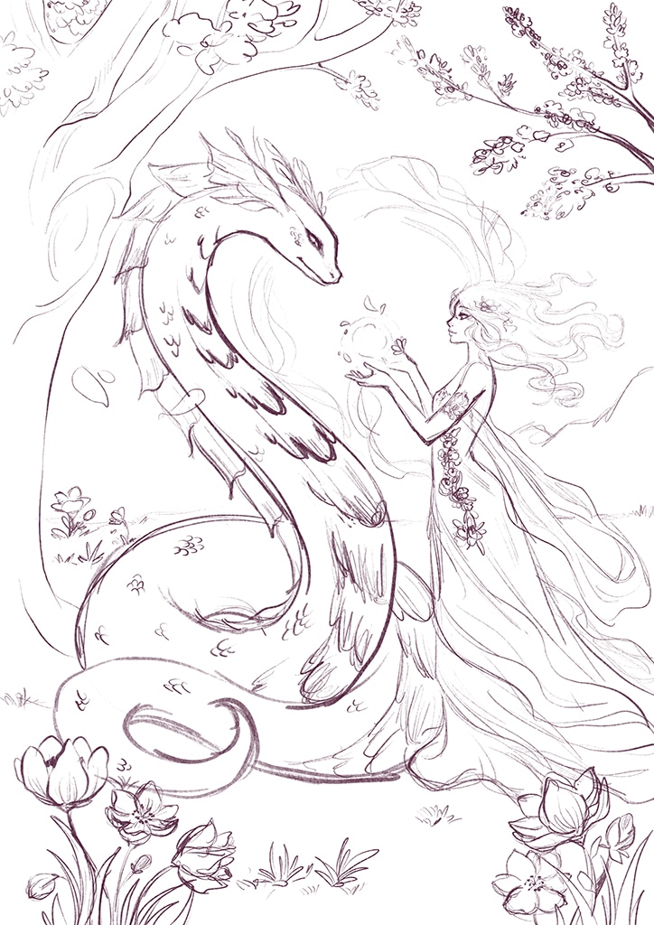 Illustration le renouveau du printemps par nogarra