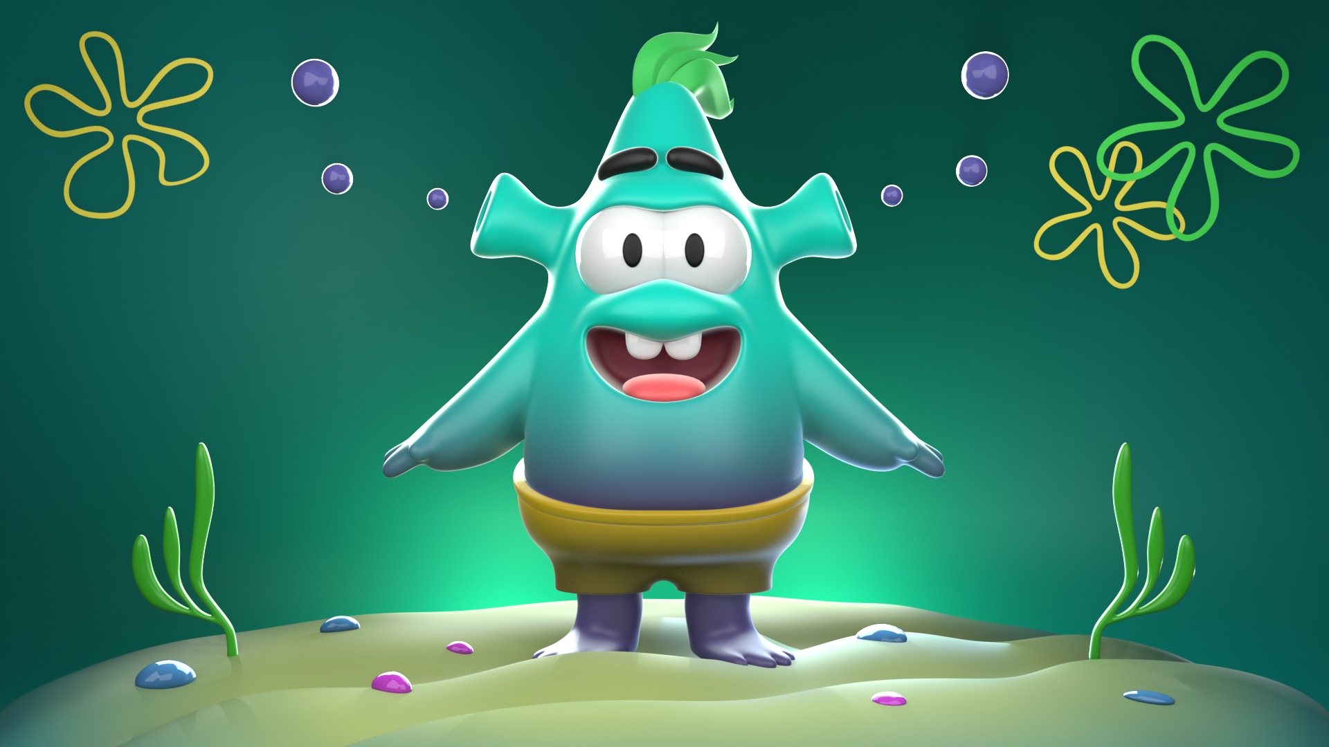 Créatures Marines Cartoon Modélisation 3D Blender par Vany