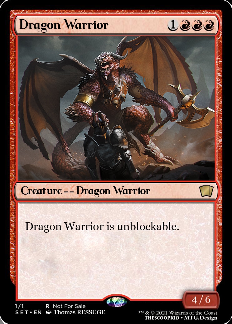 Guerrier Dragon - Magic The Gathering Fan Art- Art Test DPM par Toto