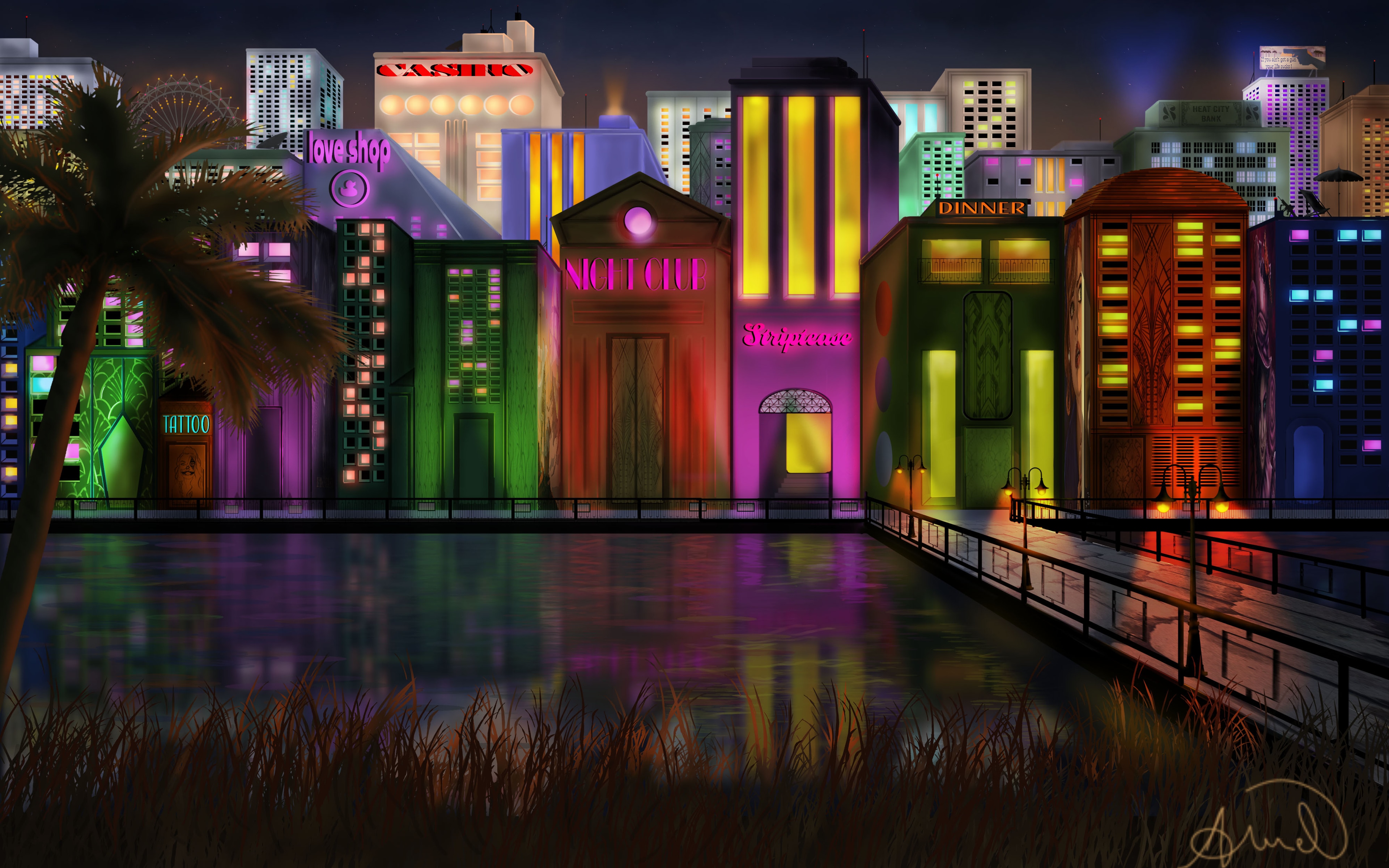 skyline de heat city par tatooam