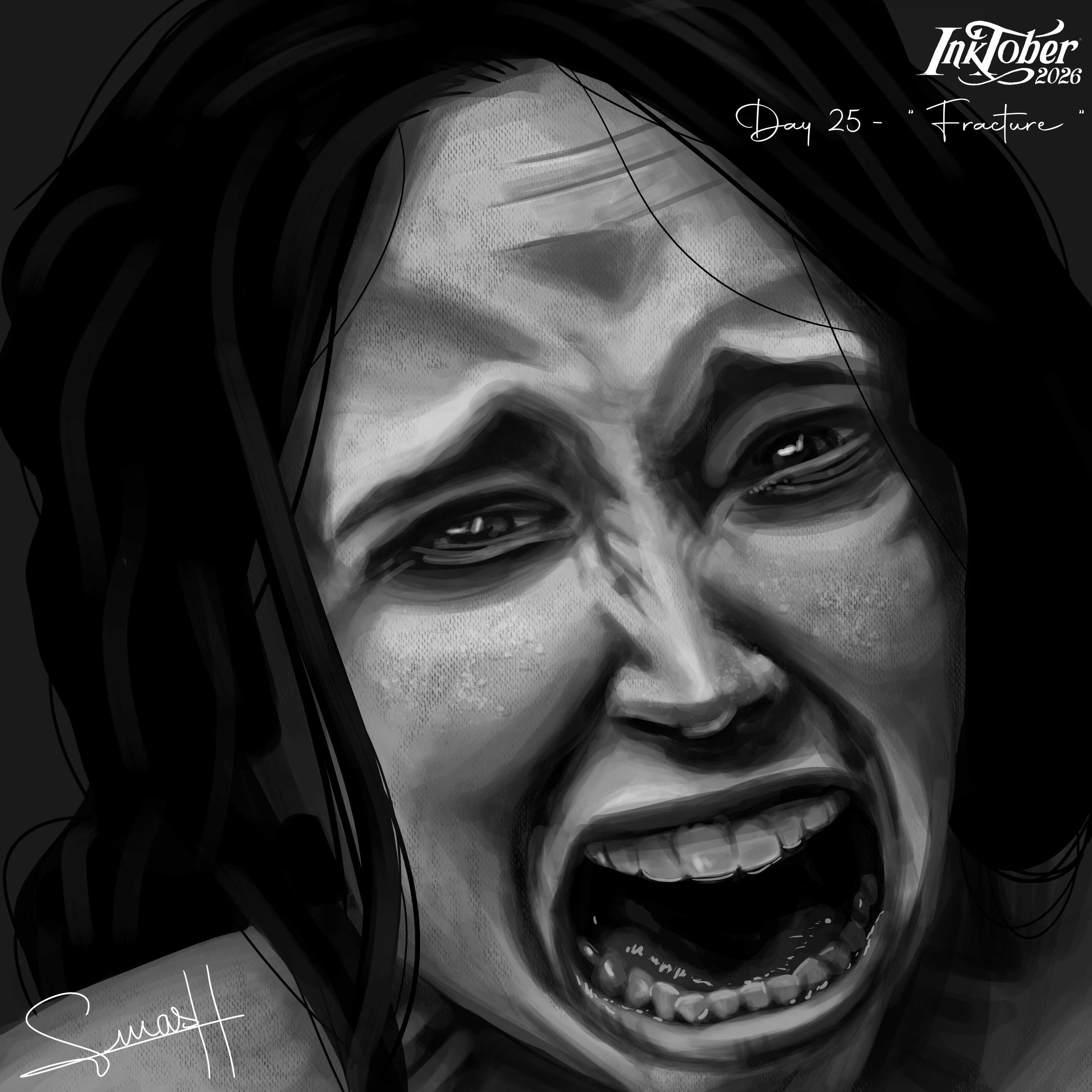 Inktober " Fracture " par smash_no_jutsu