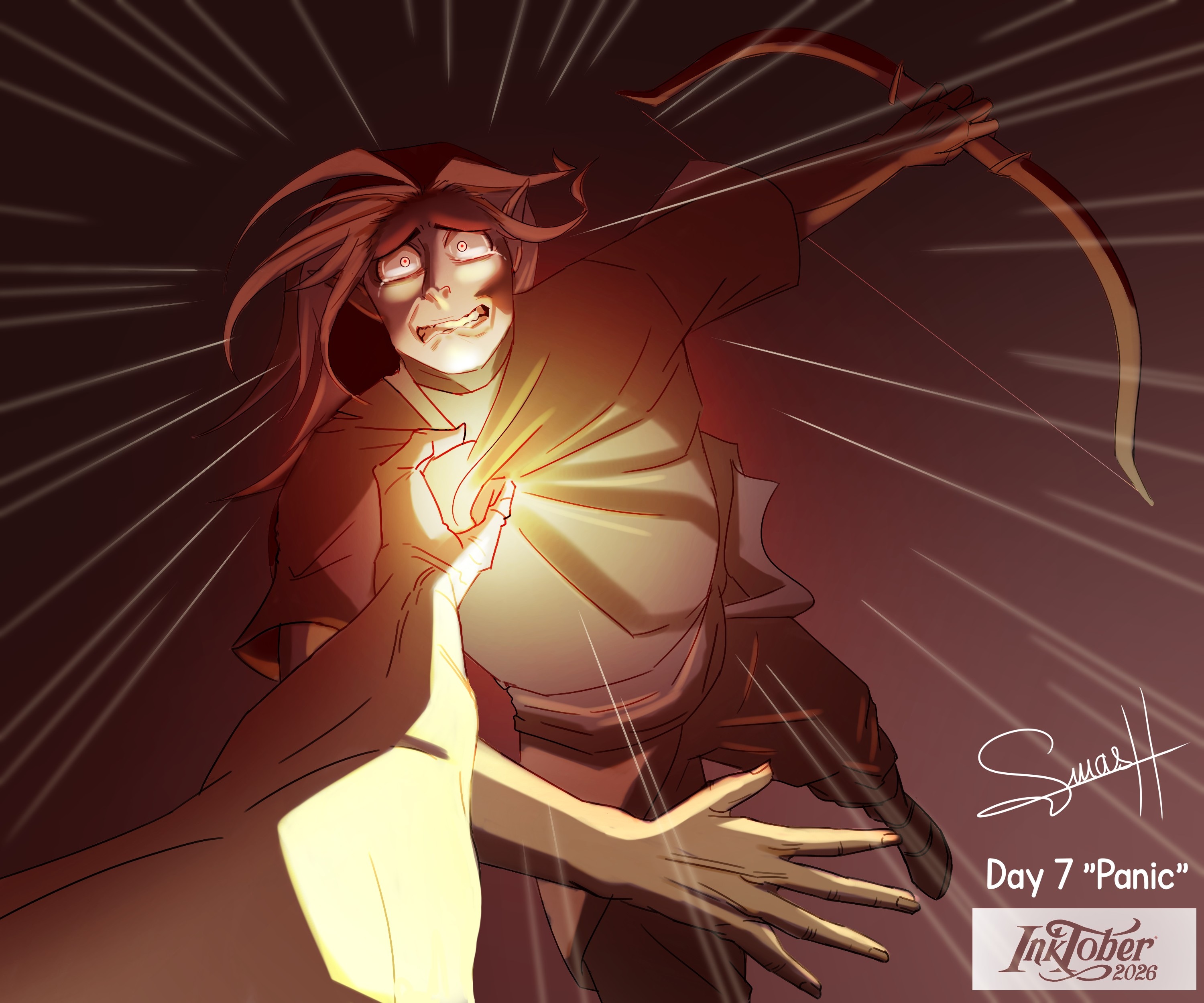 Inktober 2026 - "Panique" par smash_no_jutsu