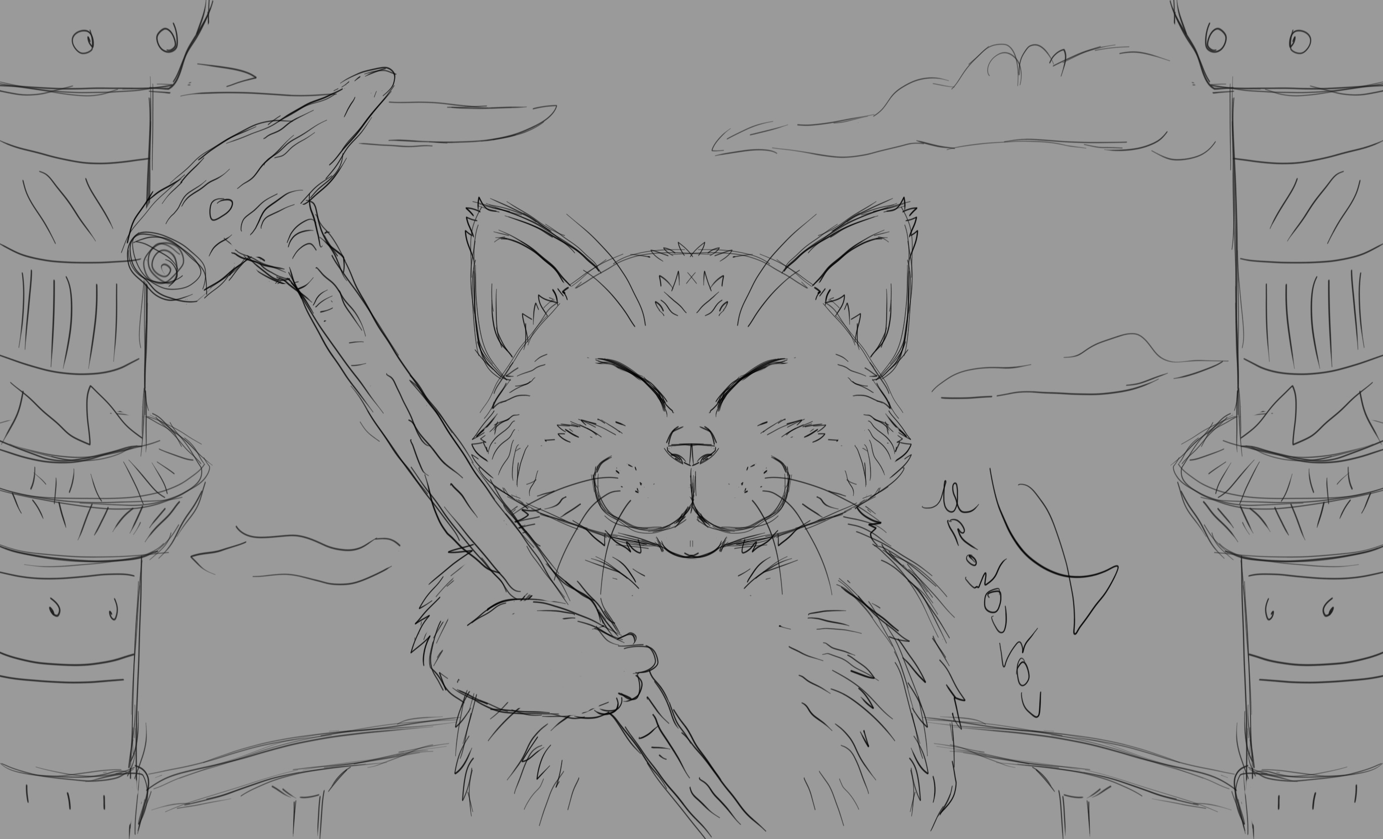 Karin Sanctuary & Kami's Palace Sketchart par Mr.Wouwou