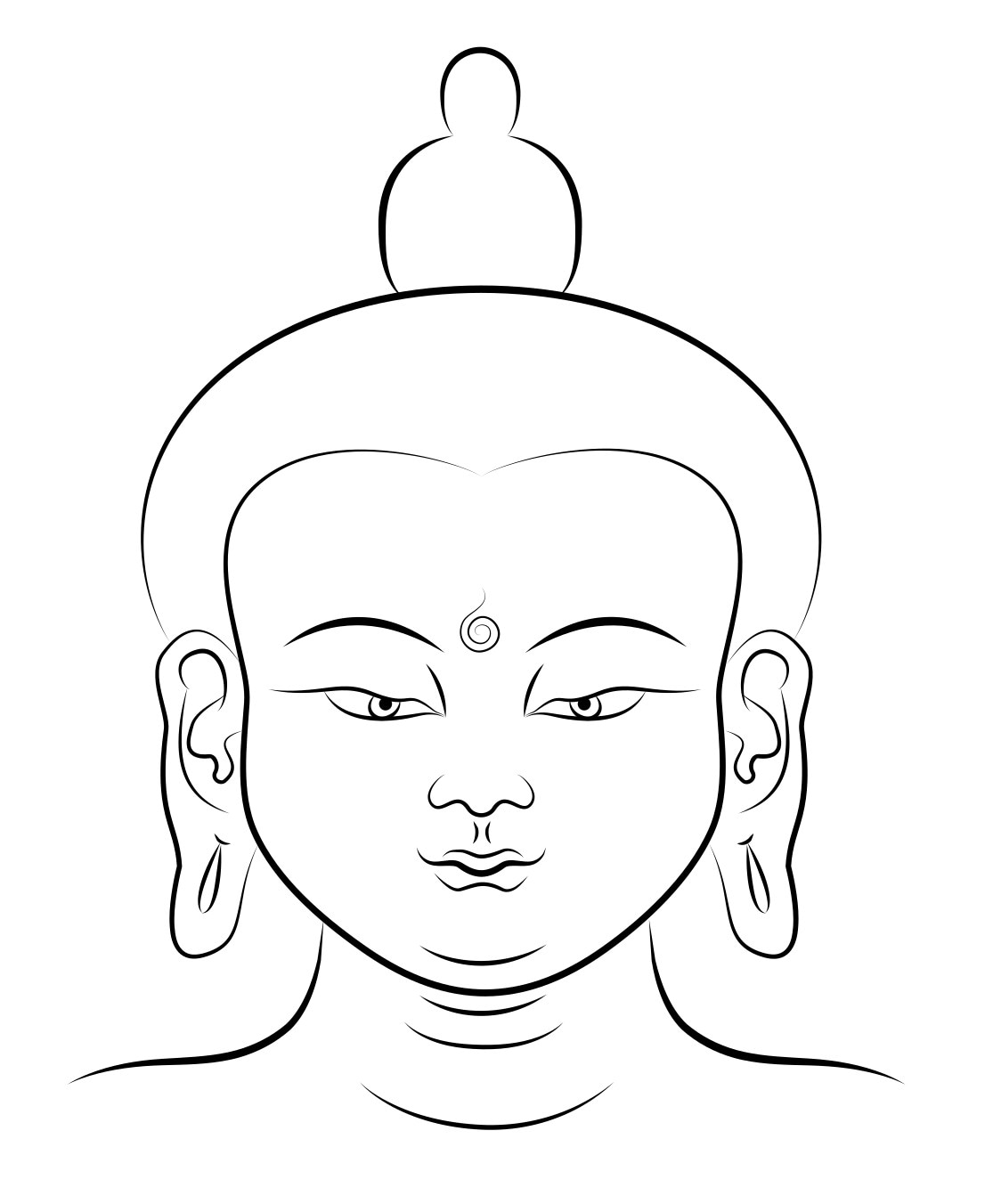 Tête de Bouddha par Caméléon