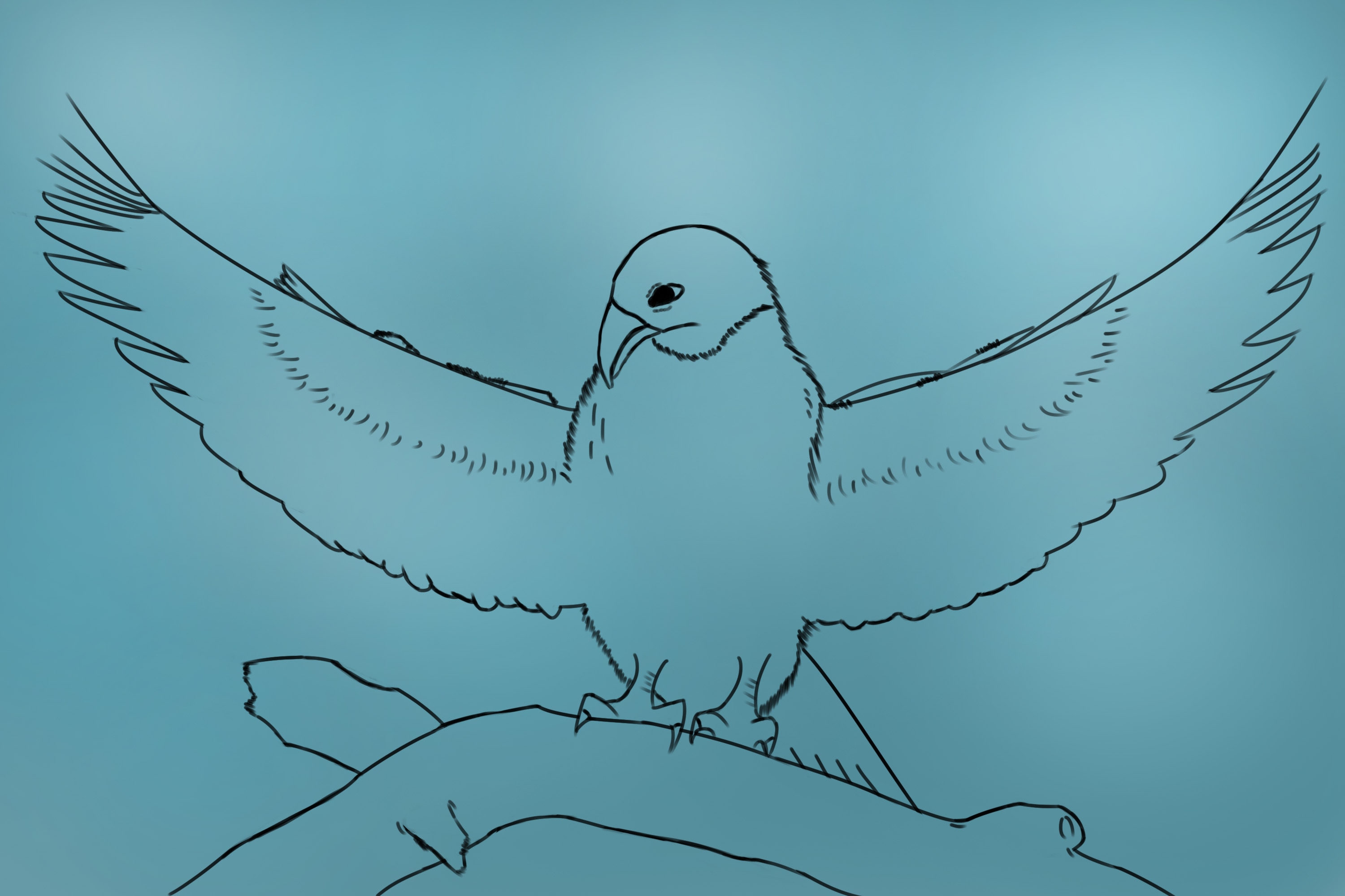 Chapitre 2 croquis de mon digital painting par DylanFaliguerho