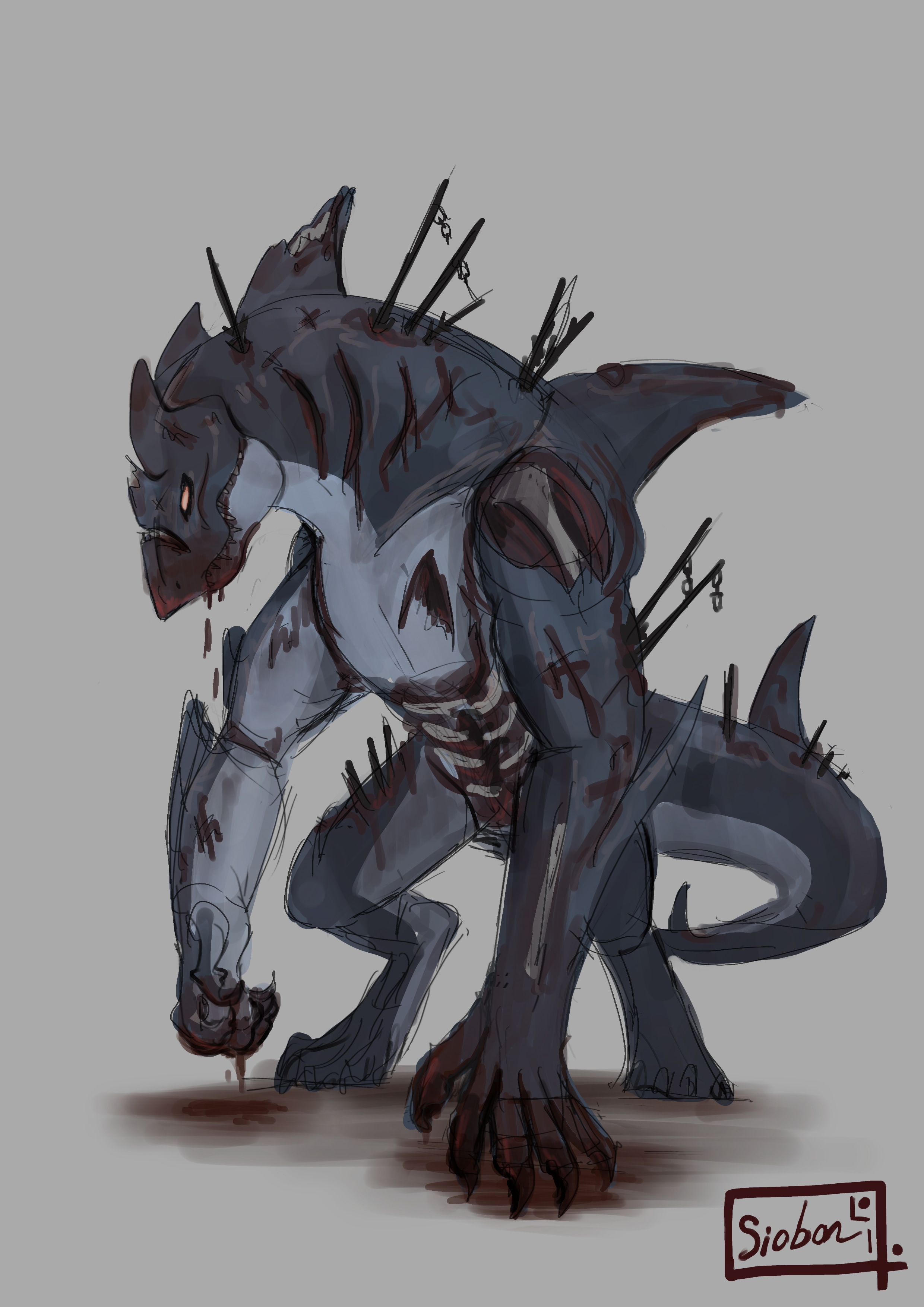 Zombie wereshark par Sioban