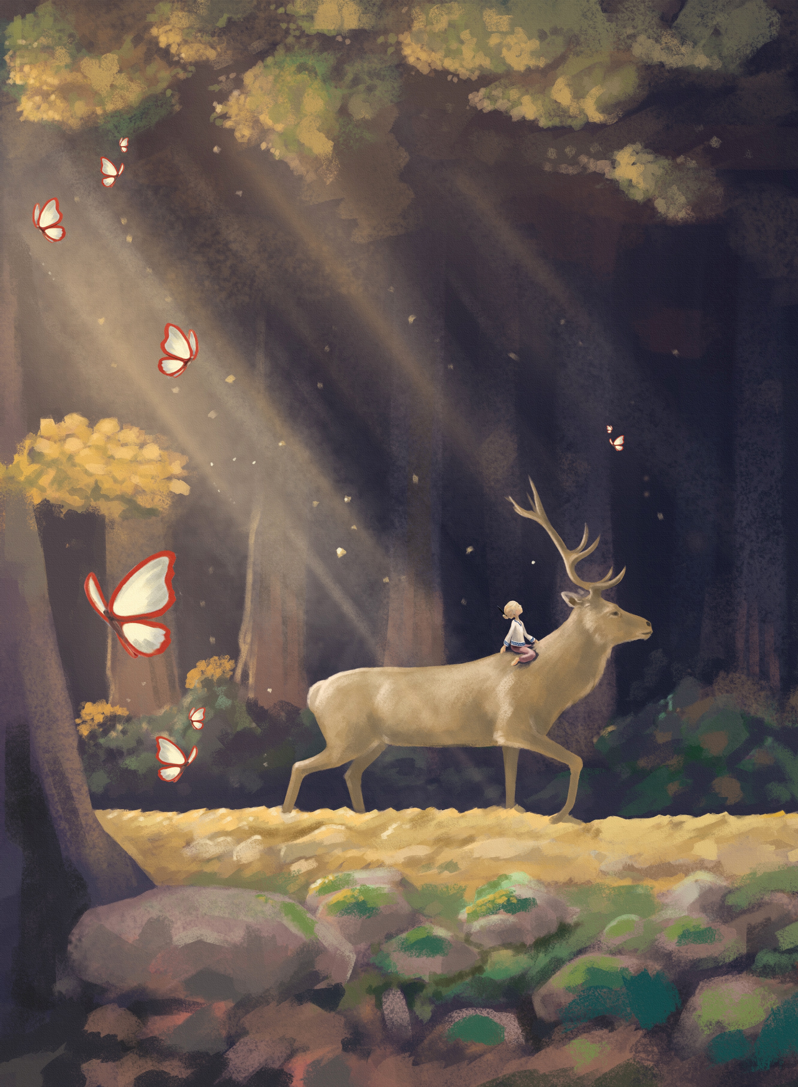 Plume et Kernog, le Roi-Cerf par cormoran