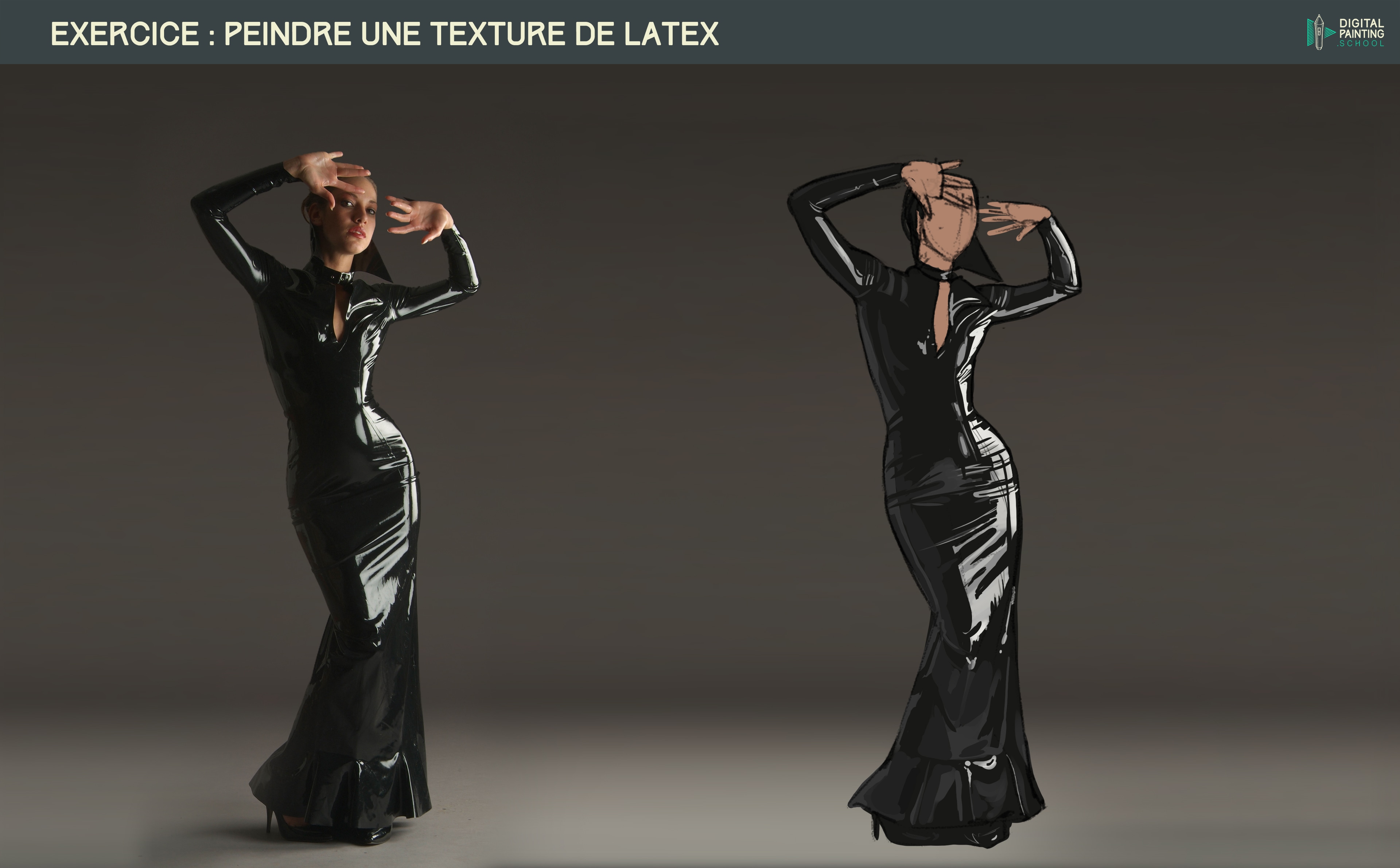 exercice matière métal, latex par LAM