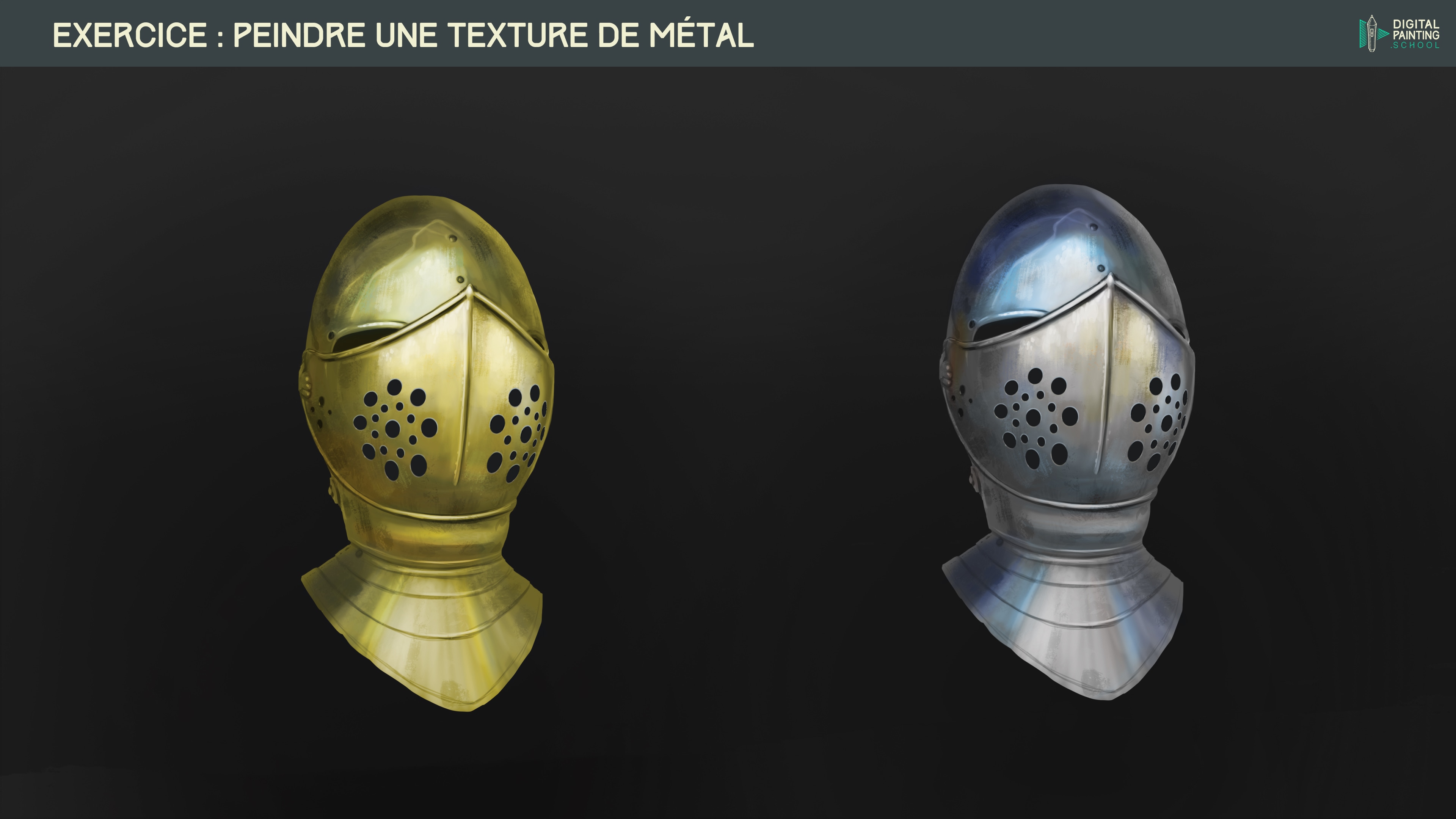 exercice matière métal, latex par LAM