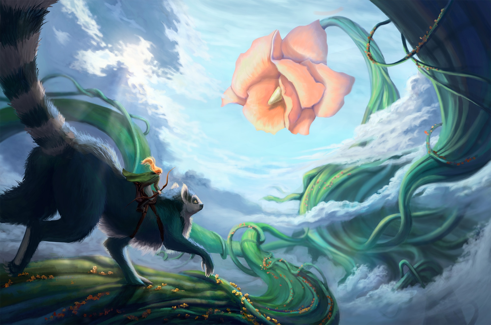 La chevaucheuse de lémurien au pays d'Avatar par Echo