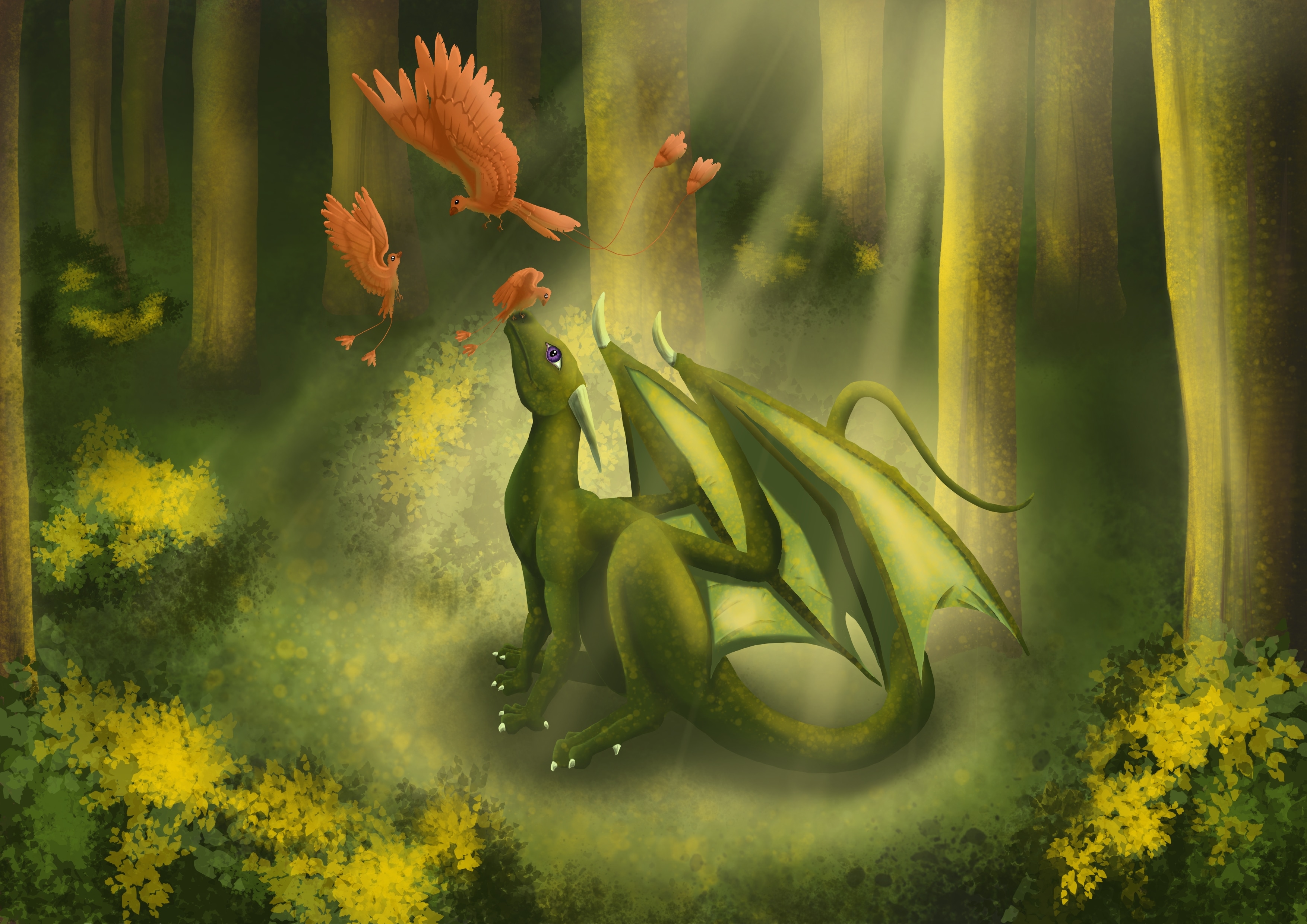 Exercice - Dragon vert par Elisepoupette