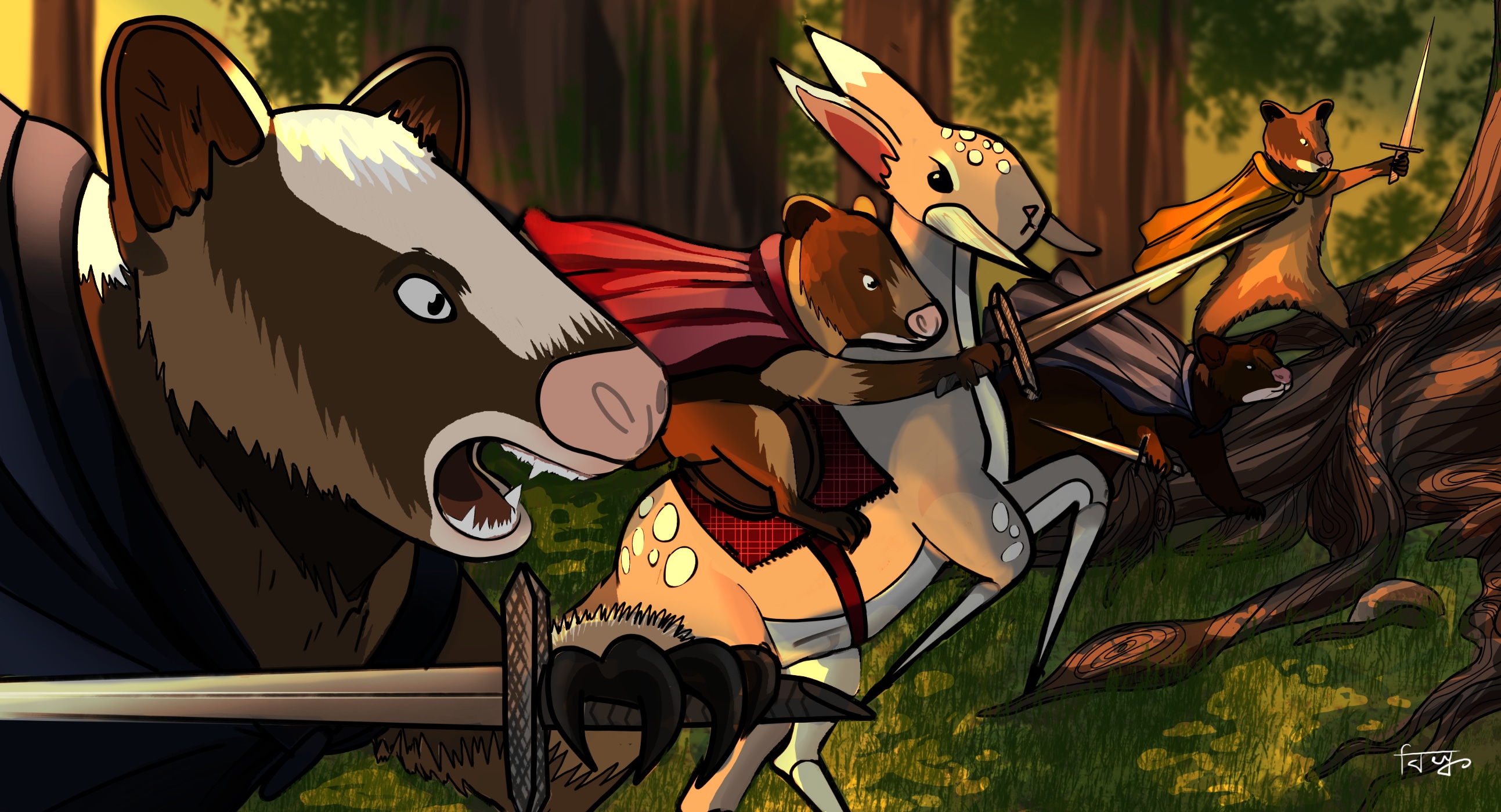 Digital painting pour le concours #19 dark vs light par Alicia_bsq