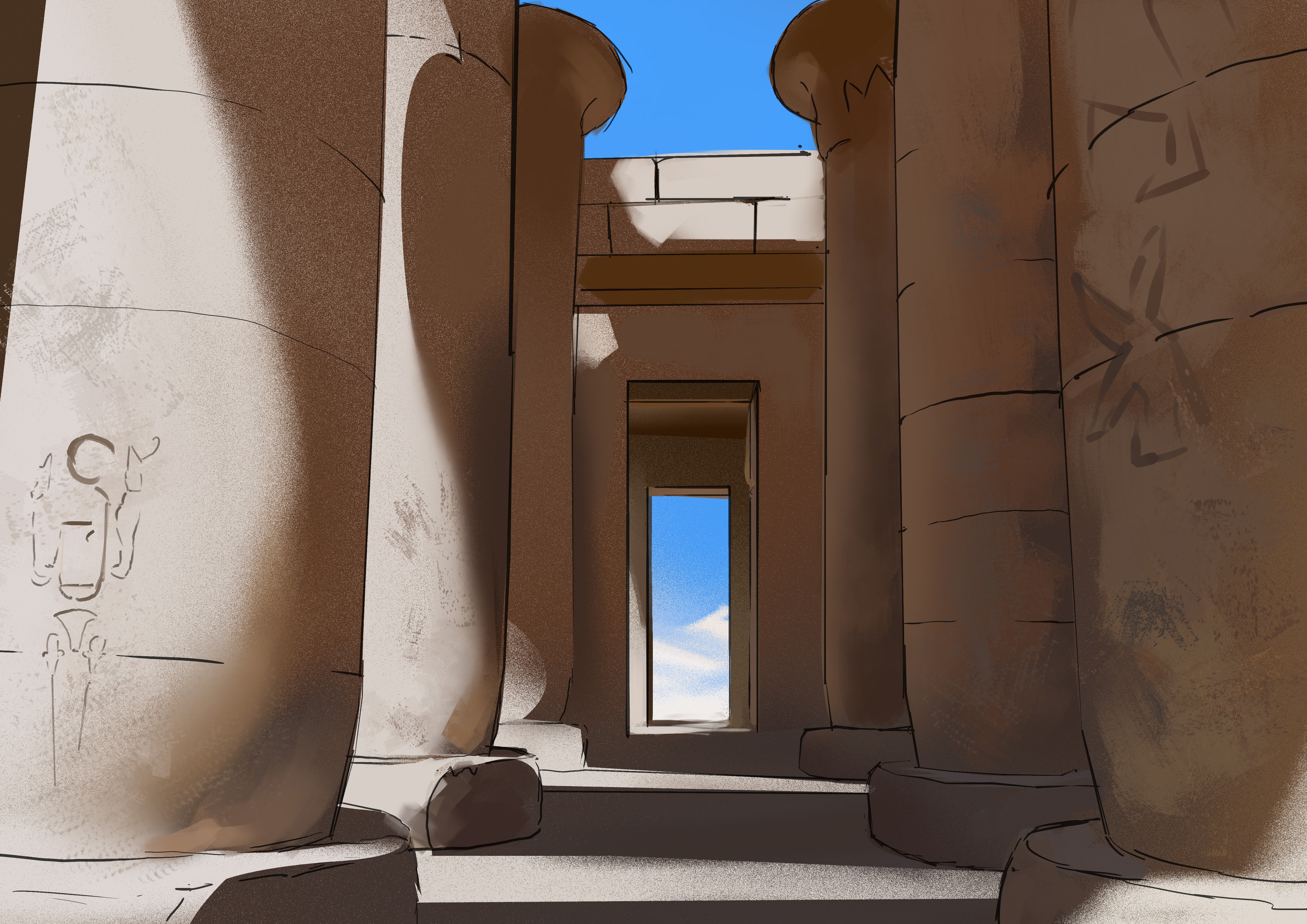 Etude rapide  Egypte (30 min) par Moscardino