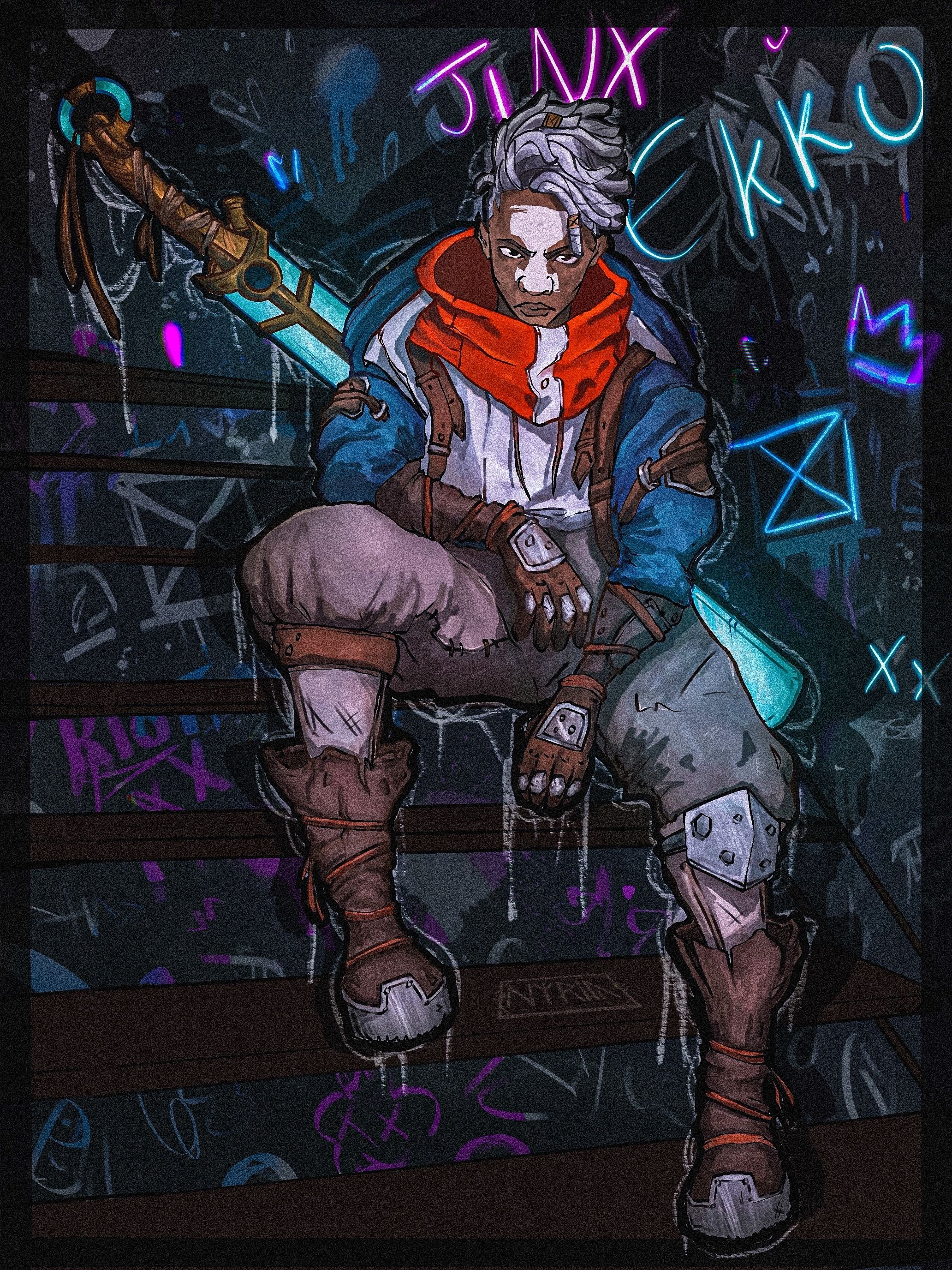 Fan art Ekko arcane par Nyria