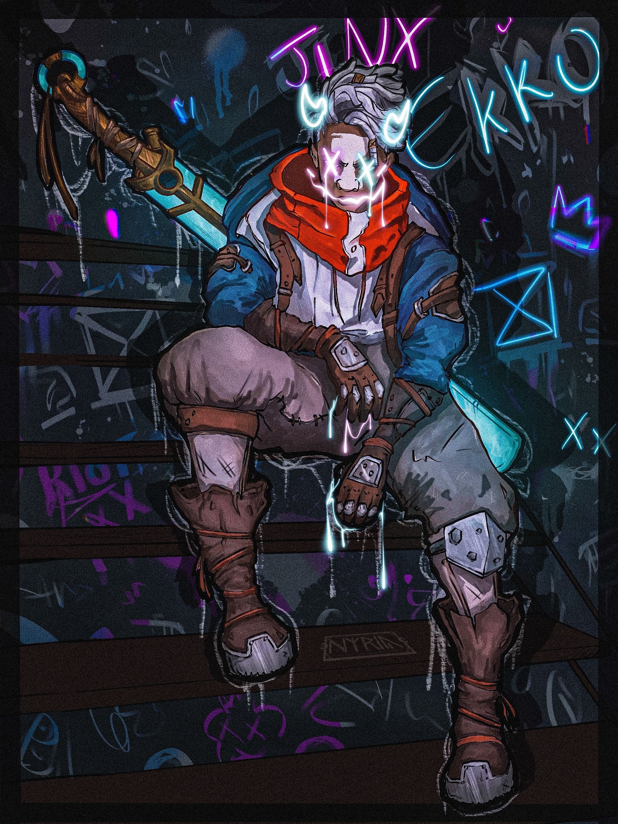 Fan art Ekko arcane par Nyria