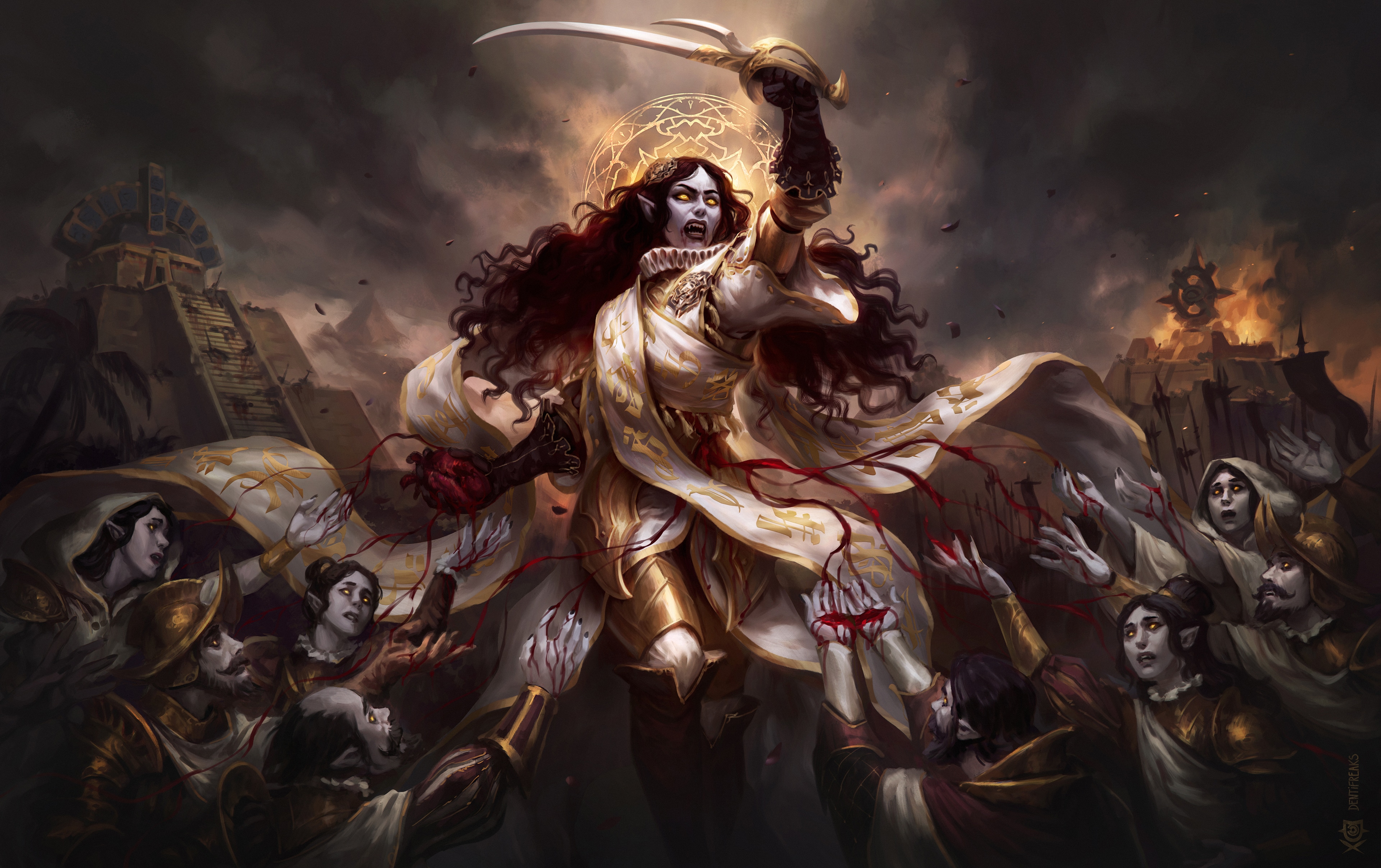 Elenda, the Dusk Rose - MTG fan art par dentifreaks