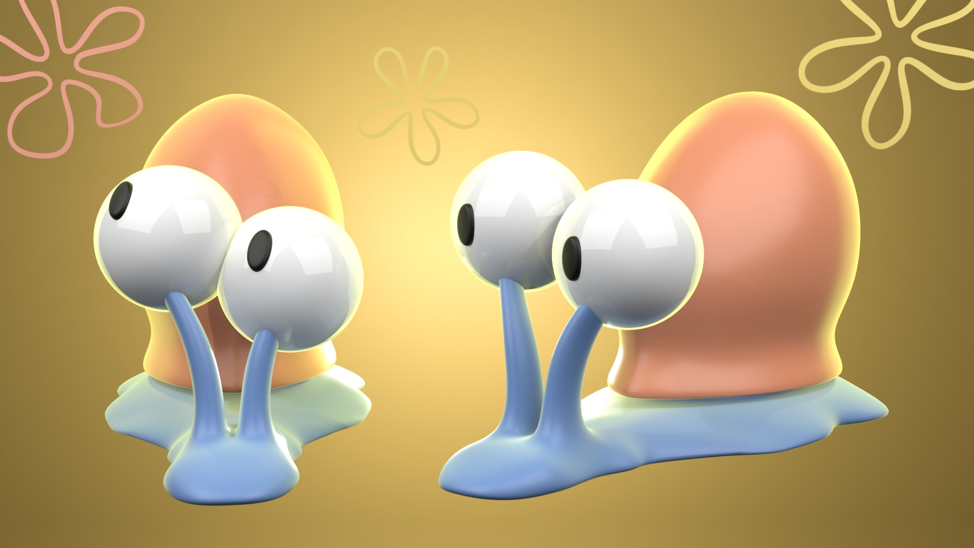 Escargots Blender 3D LowPoly par Vany