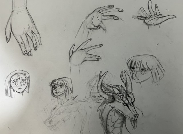 Humain et Manga crayon par loulou125