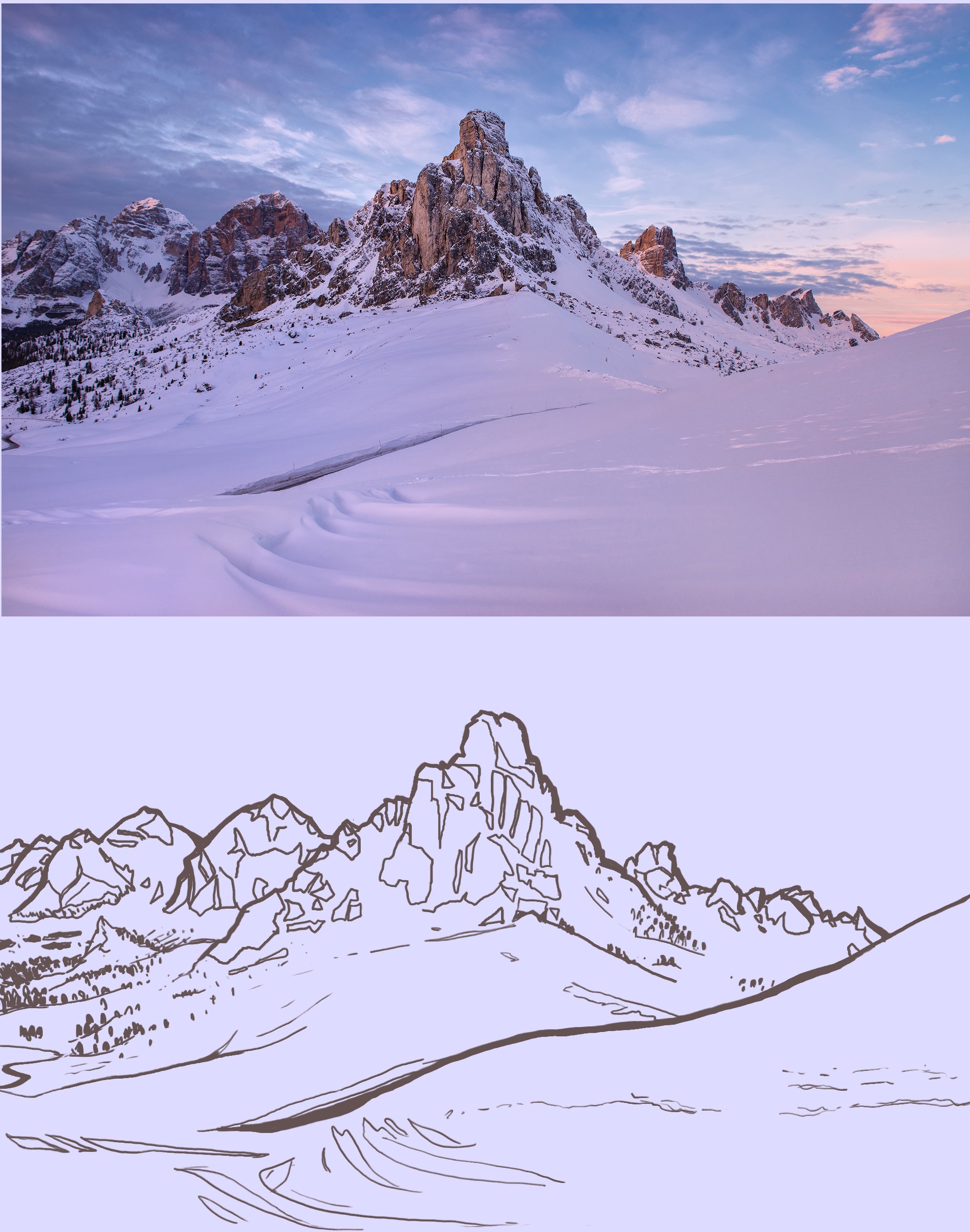 croquis_ex5_montagnes par Raphael Bourgois