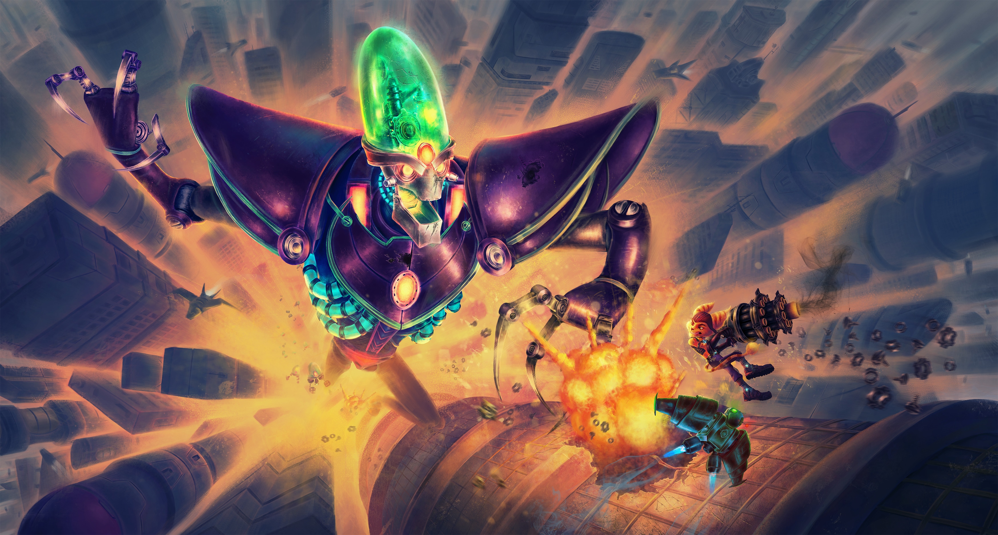 Ratchet & Clank - Illustration fin de P1 par Enzo