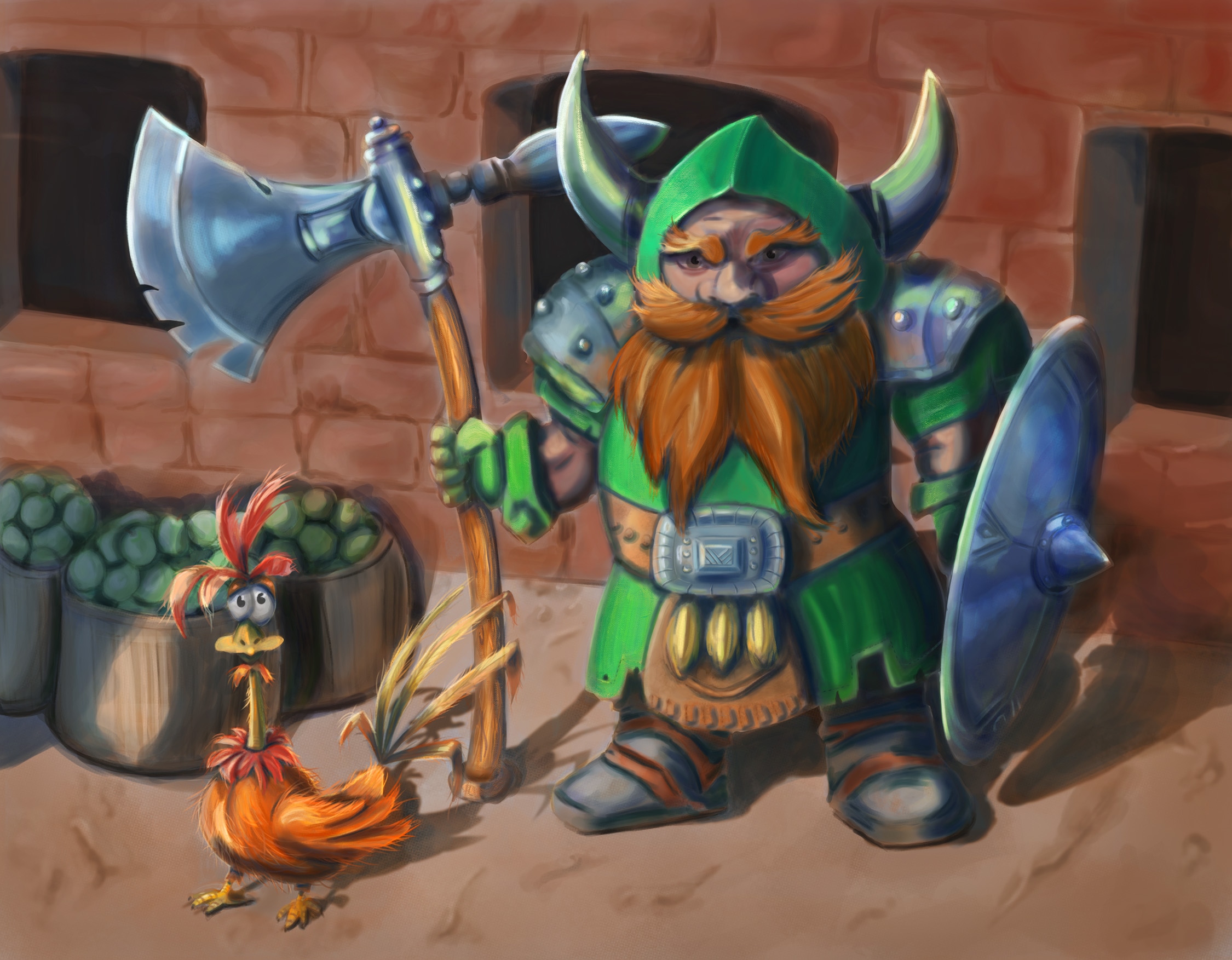 le nain et le poulet par kasmp